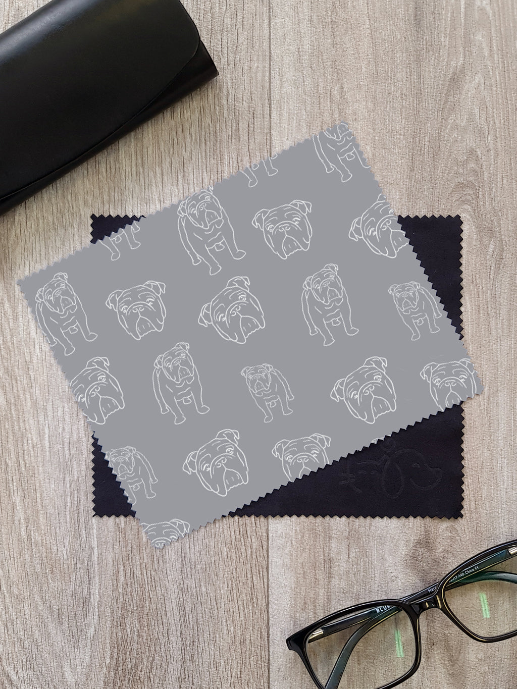 British Bulldog Microfibre Suede Glasses Cleaning Cloths (Twinpack)