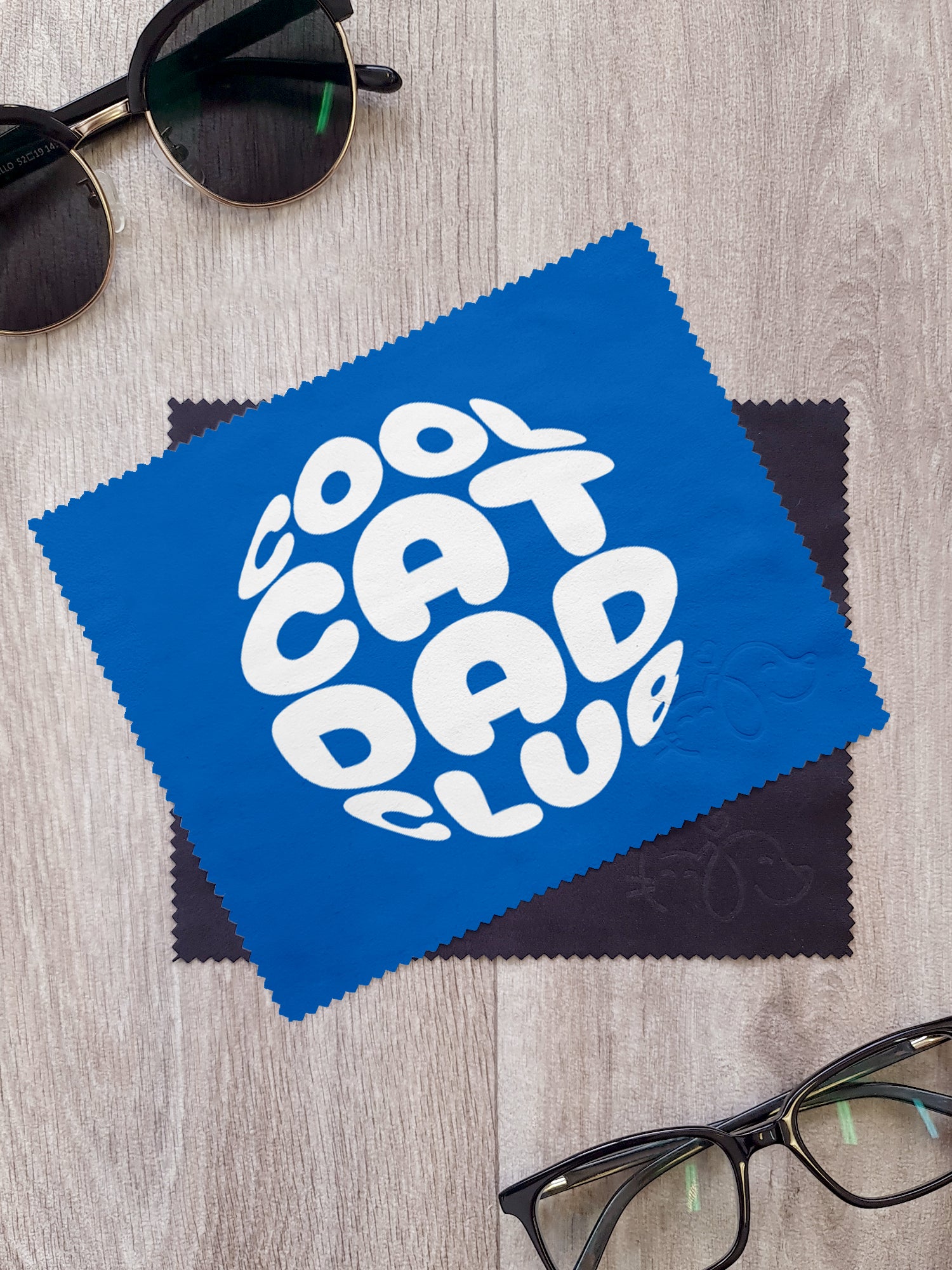 Cool Cat Dad Club Orb Microfibre Suede Glasses Cleaning Cloths (Twinpack)