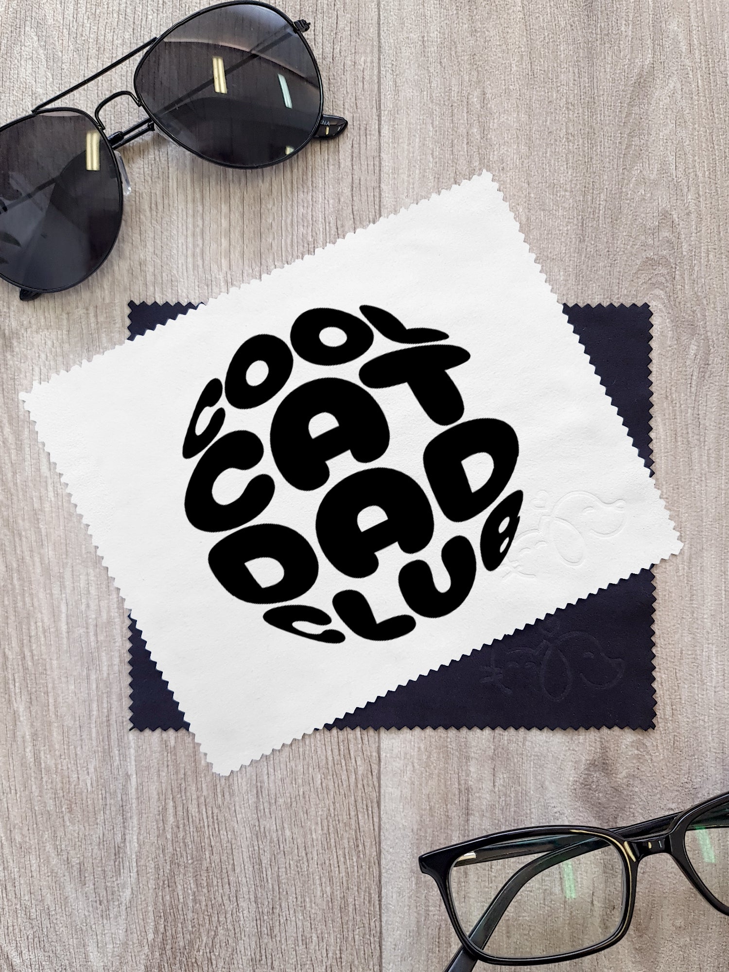 Cool Cat Dad Club Orb Microfibre Suede Glasses Cleaning Cloths (Twinpack)