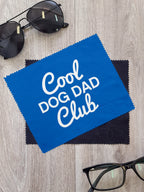 Cool Dog Dad Club Signature Script Microfibre Suede Glasses Cleaning Cloths (Twinpack)