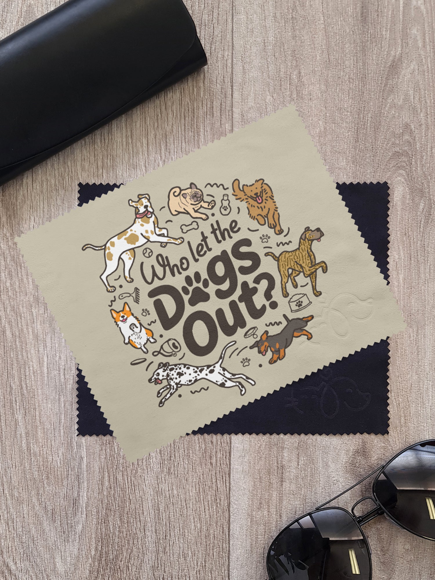 Who Let The Dogs Out? Microfibre Suede Glasses Cleaning Cloths (Twinpack)