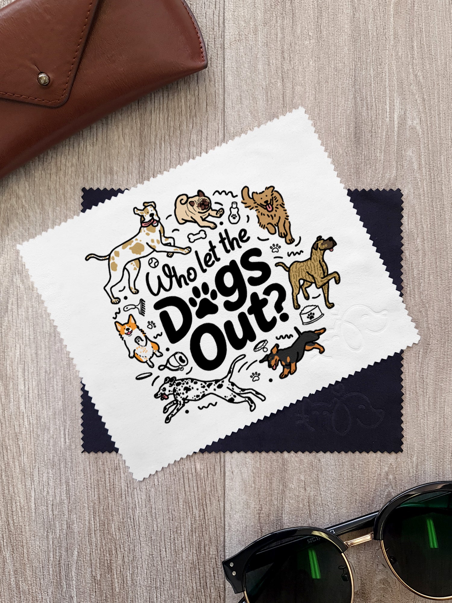 Who Let The Dogs Out? Microfibre Suede Glasses Cleaning Cloths (Twinpack)