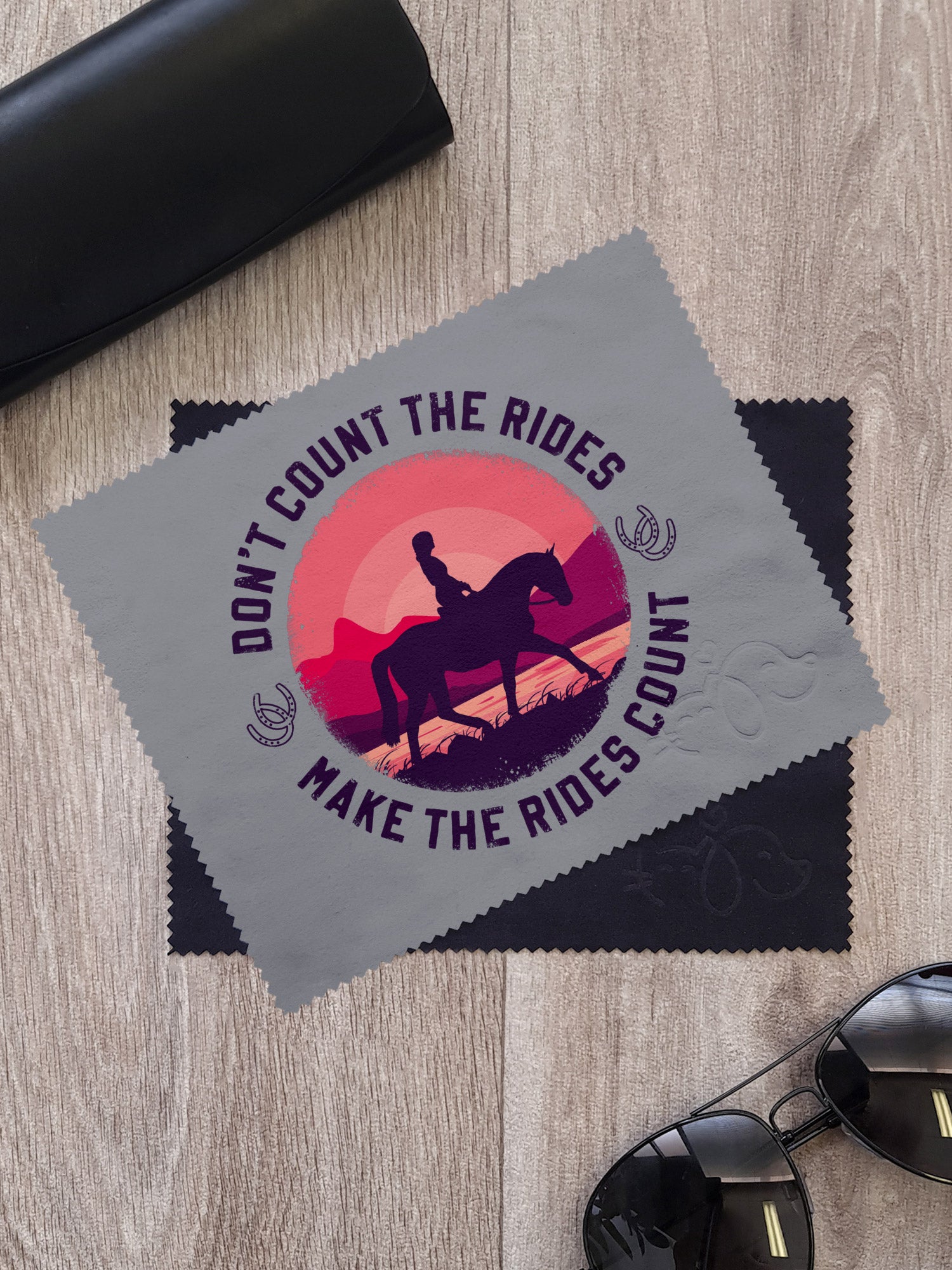Don't Count The Rides Microfibre Suede Glasses Cleaning Cloths (Twinpack)