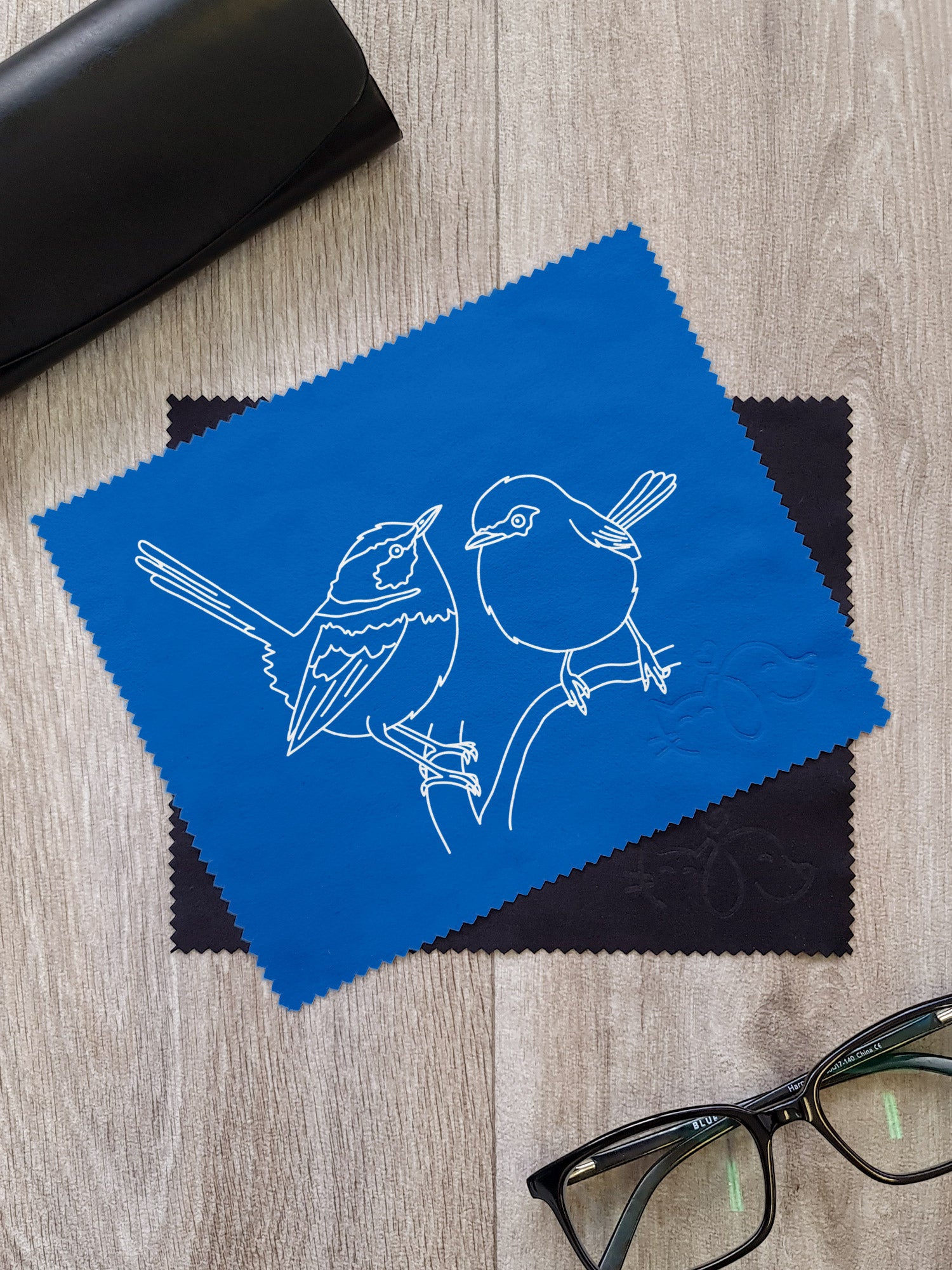 Superb Fairy Wren Microfibre Suede Glasses Cleaning Cloths (Twinpack)