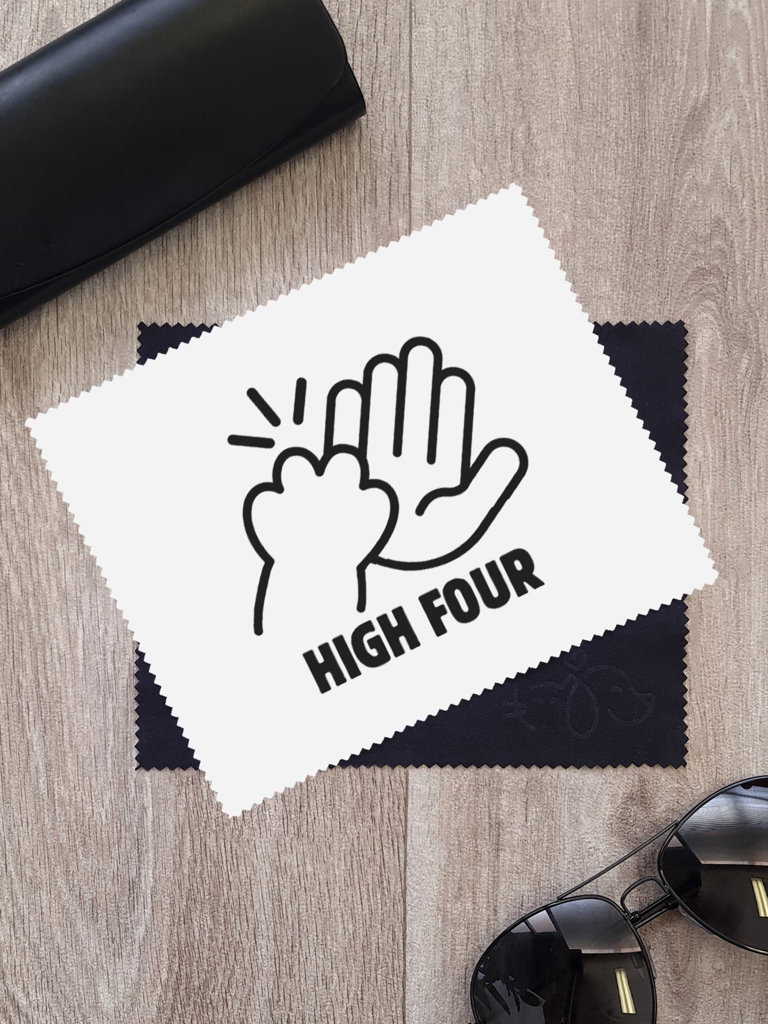 High Four Microfibre Suede Glasses Cleaning Cloths (Twinpack)
