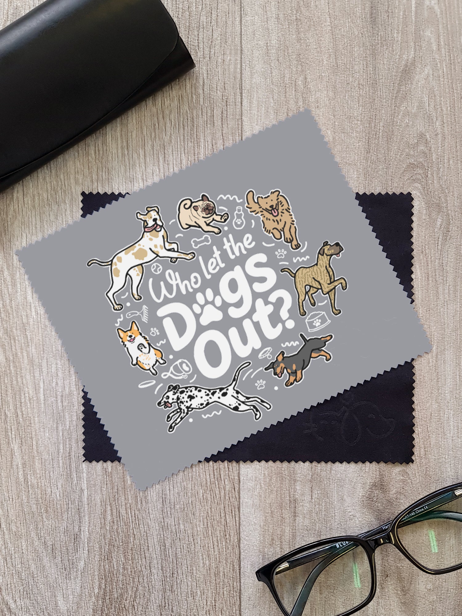Who Let The Dogs Out? Microfibre Suede Glasses Cleaning Cloths (Twinpack)