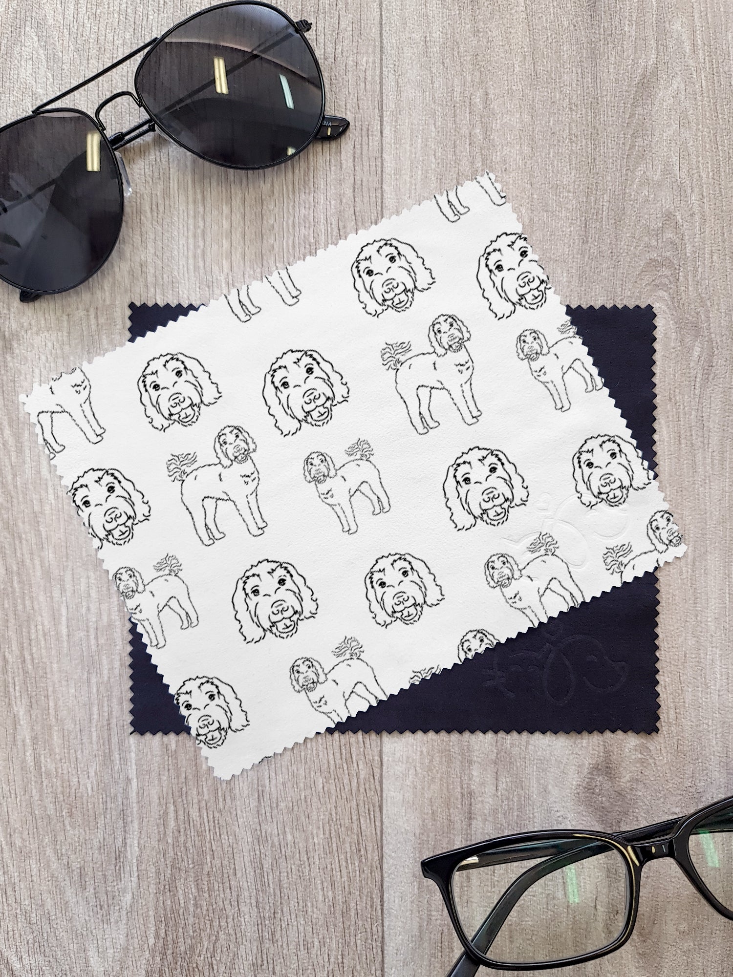 Labradoodle Microfibre Suede Glasses Cleaning Cloths (Twinpack)