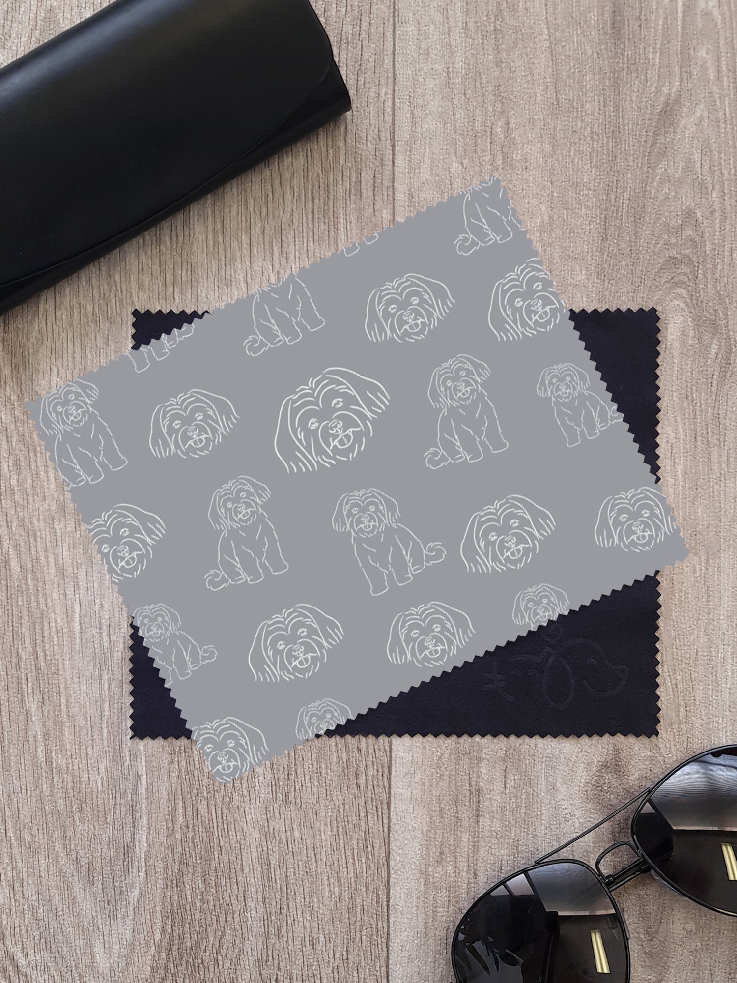 Maltese Terrier Microfibre Suede Glasses Cleaning Cloths (Twinpack)