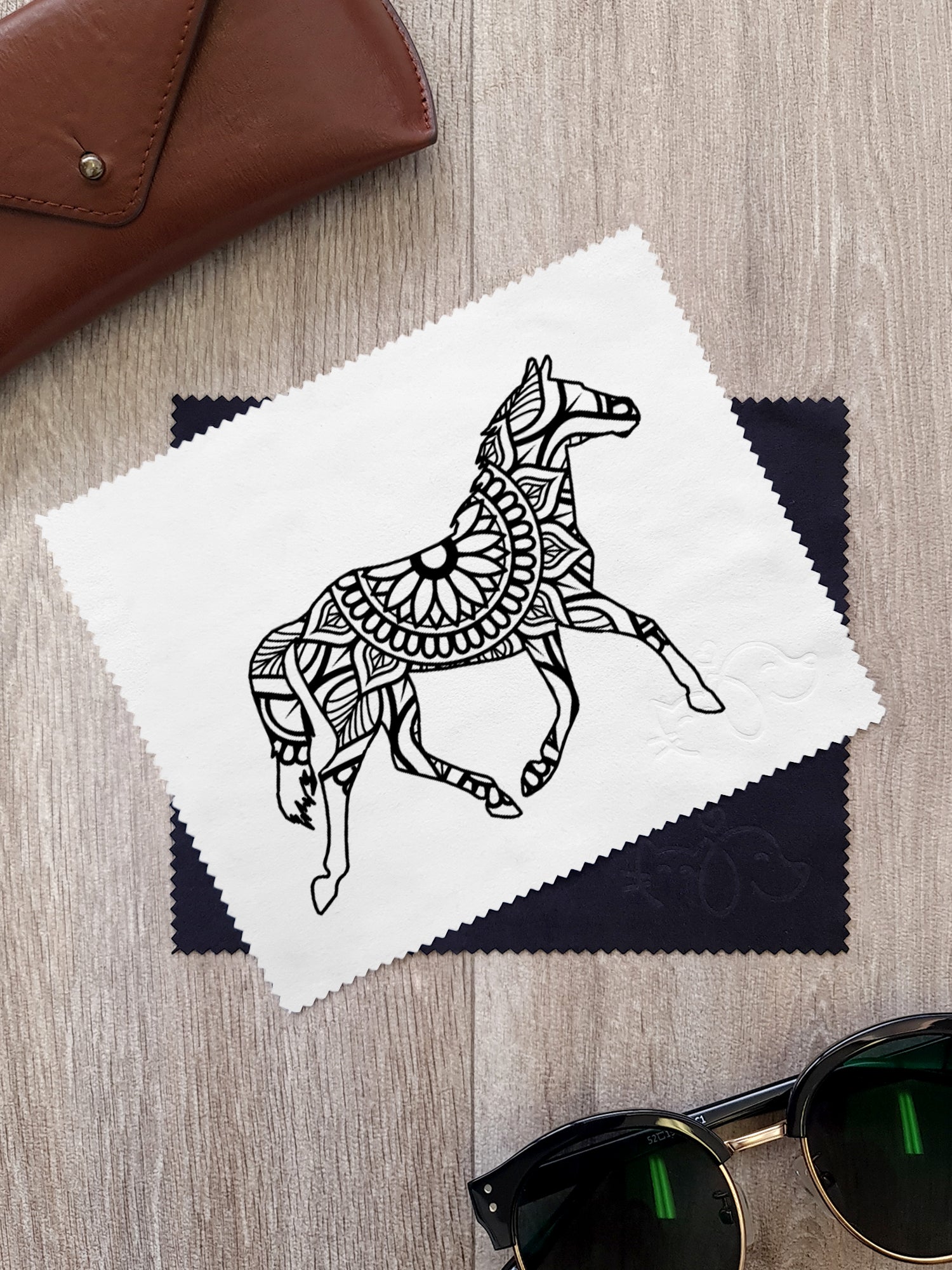 Horse Mandala Microfibre Suede Glasses Cleaning Cloths (Twinpack)