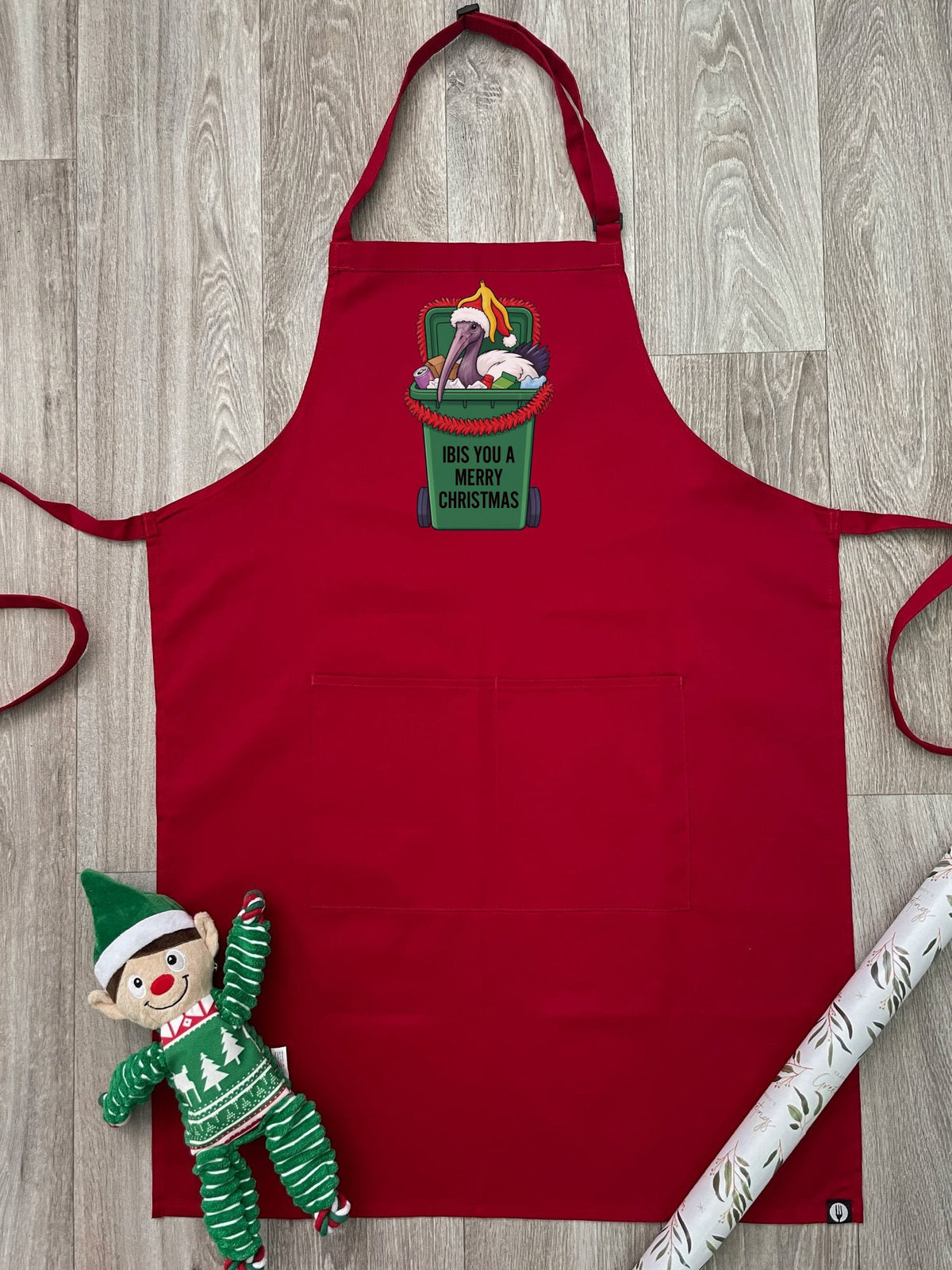Ibis You a Merry Christmas Bib Apron