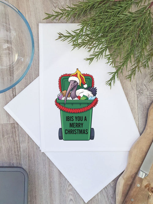 Ibis You a Merry Christmas Tea Towel