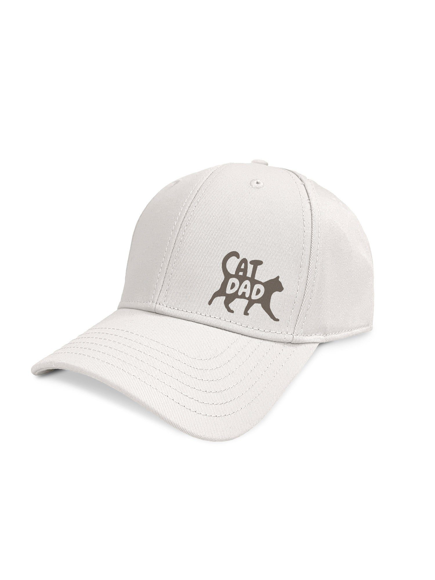 Cat Dad Silhouette Snapback Icon Cap