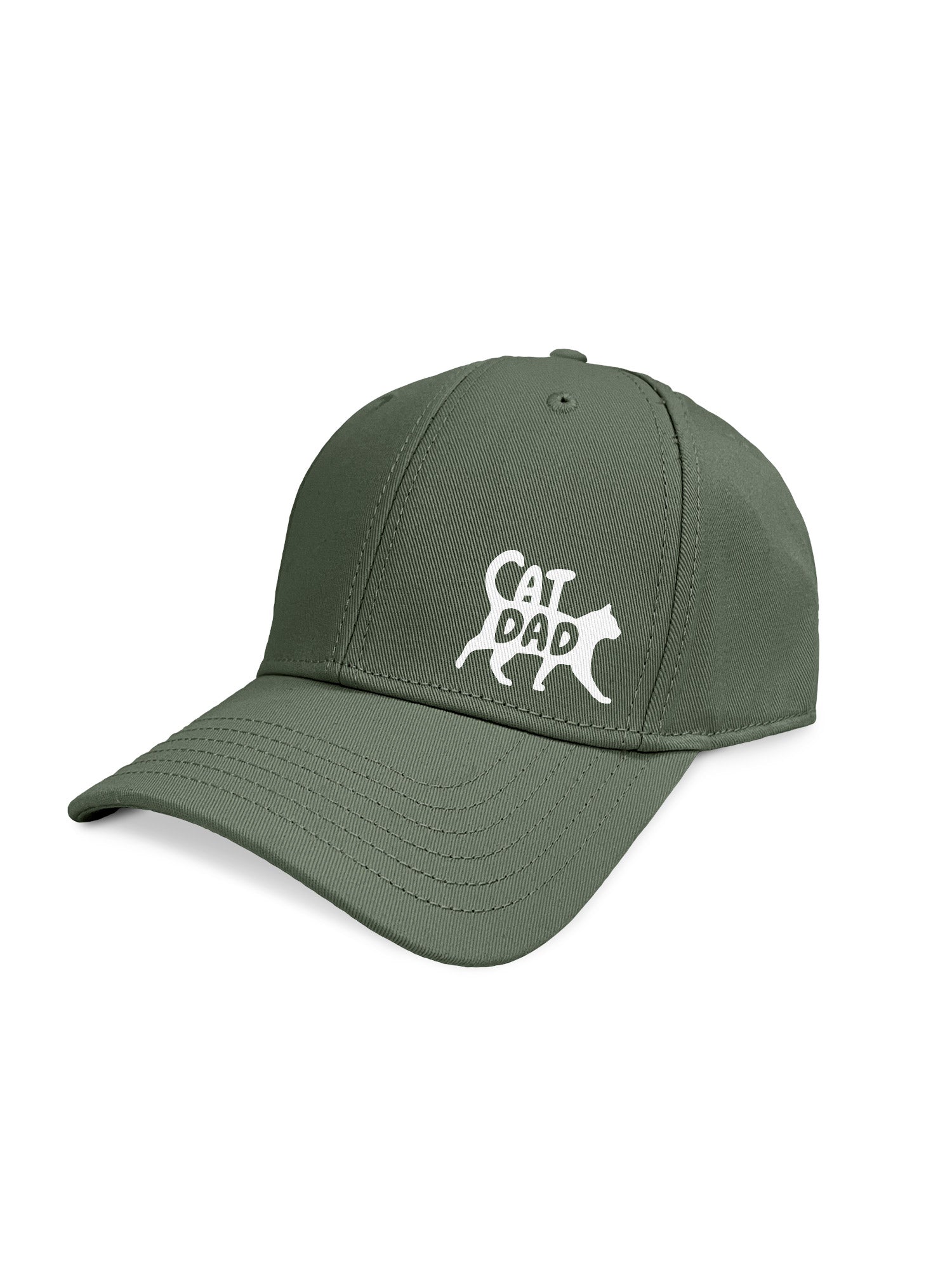 Cat Dad Silhouette Snapback Icon Cap