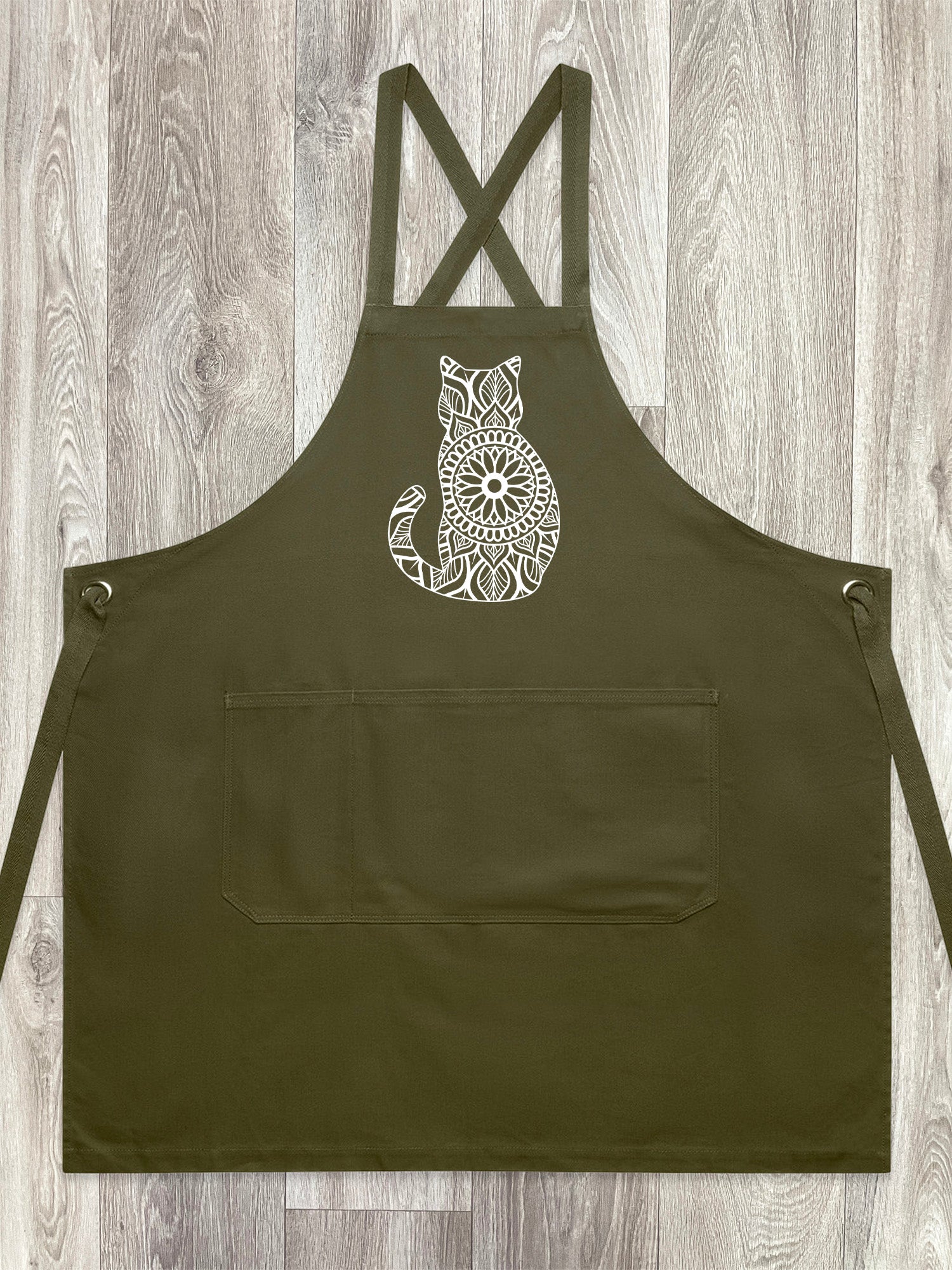 Cat Mandala Jarrah Crossback Apron