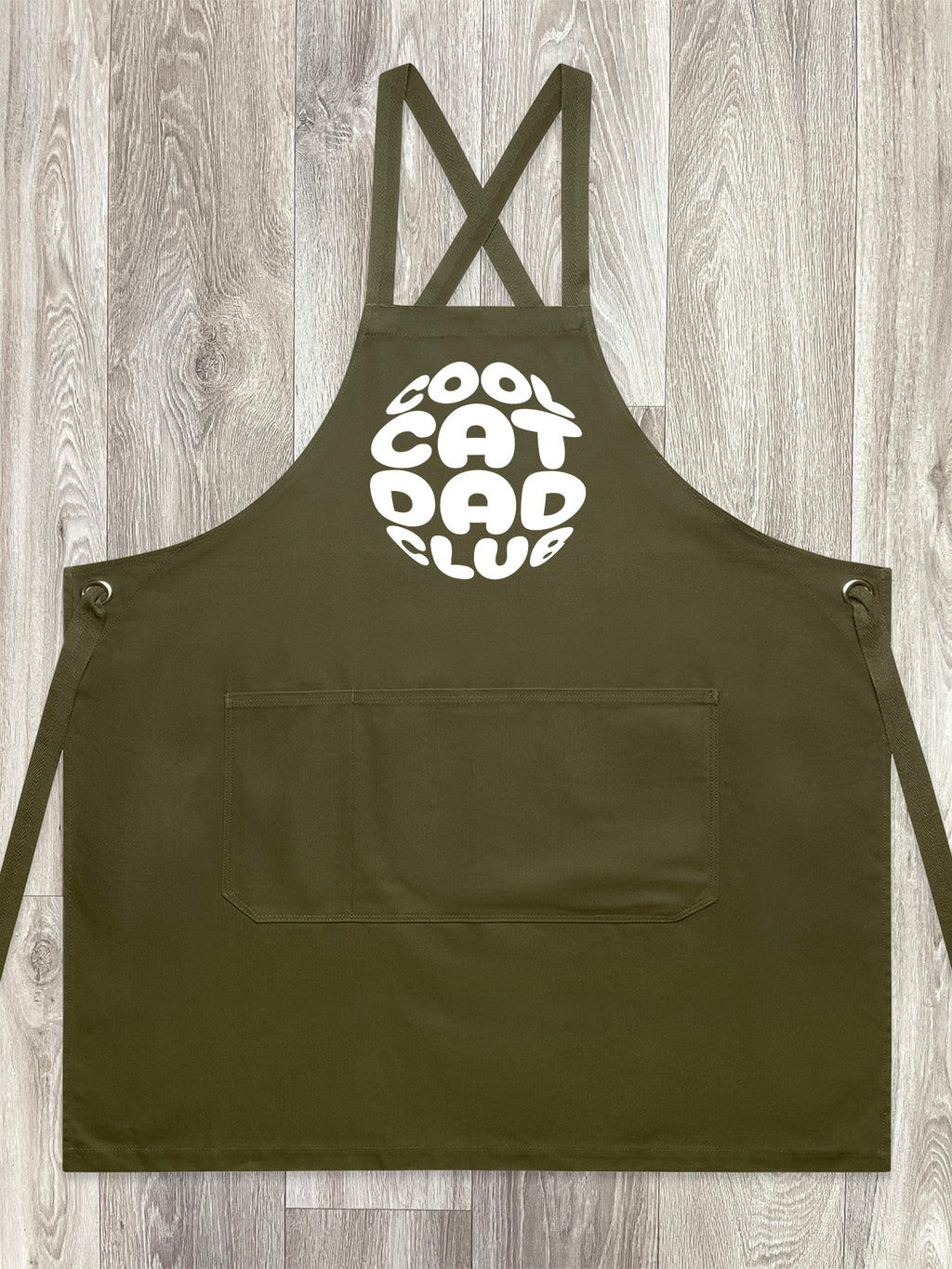 Cool Cat Dad Club Orb Jarrah Crossback Apron