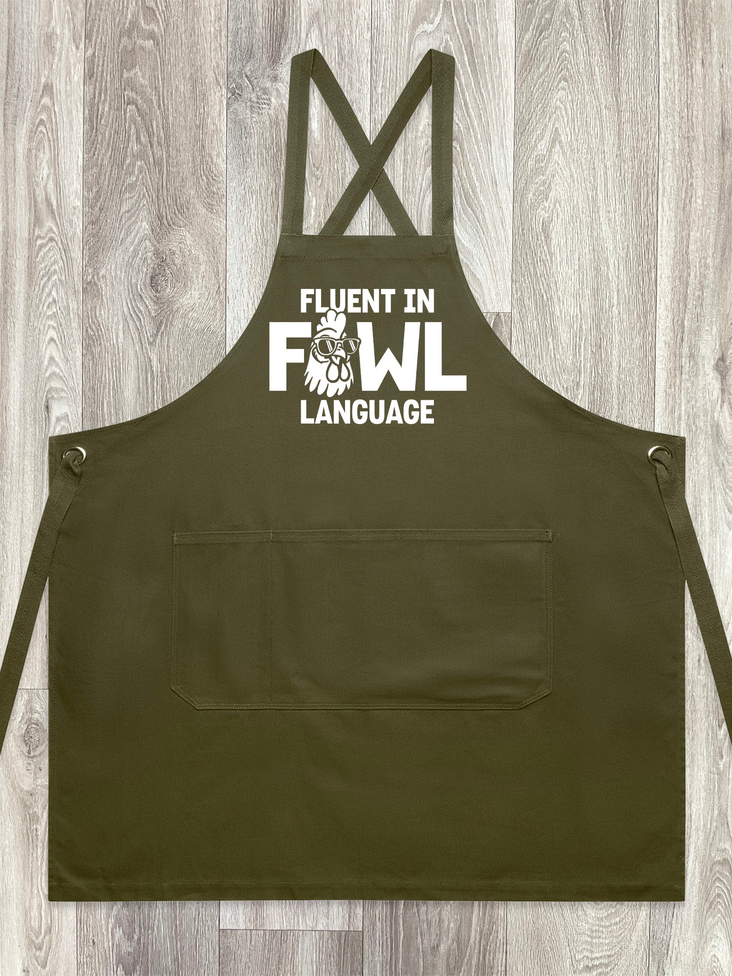 Fluent In Fowl Language Jarrah Crossback Apron
