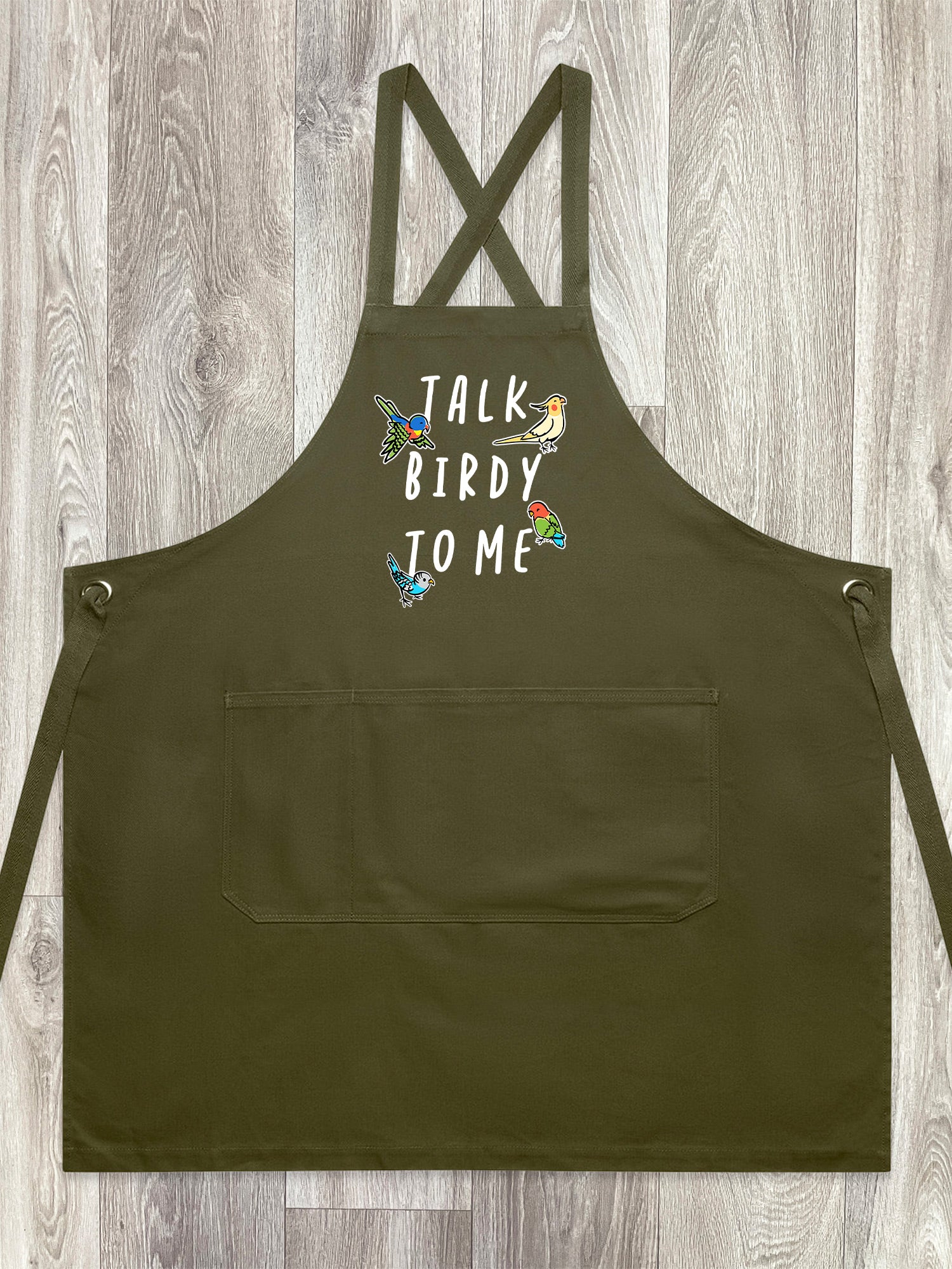 Talk Birdy To Me Jarrah Crossback Apron