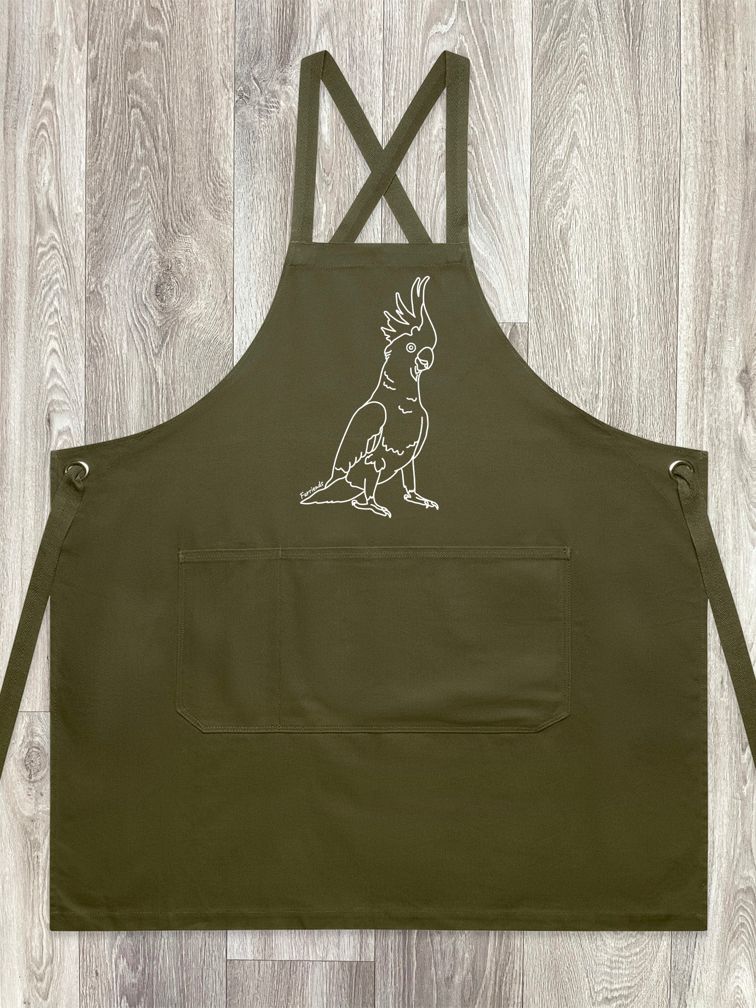 Sulphur-Crested Cockatoo Jarrah Crossback Apron