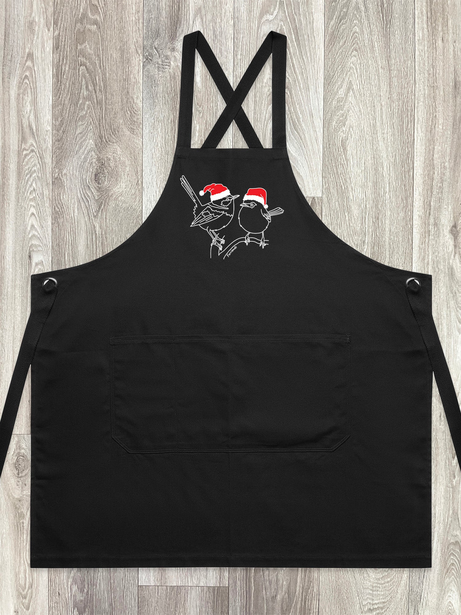 Superb Fairy Wren Christmas Edition Jarrah Crossback Apron