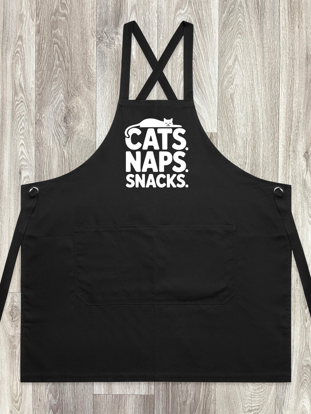 Cats. Naps. Snacks. Jarrah Crossback Apron