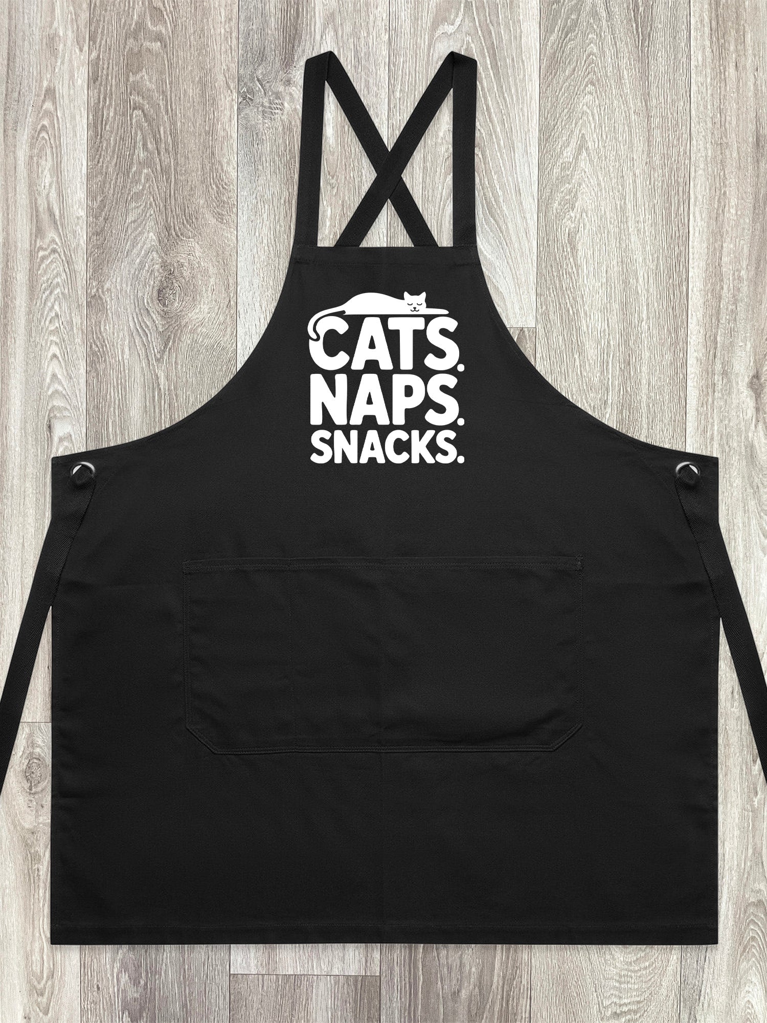 Cats. Naps. Snacks. Jarrah Crossback Apron