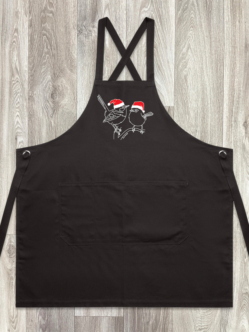 Superb Fairy Wren Christmas Edition Jarrah Crossback Apron