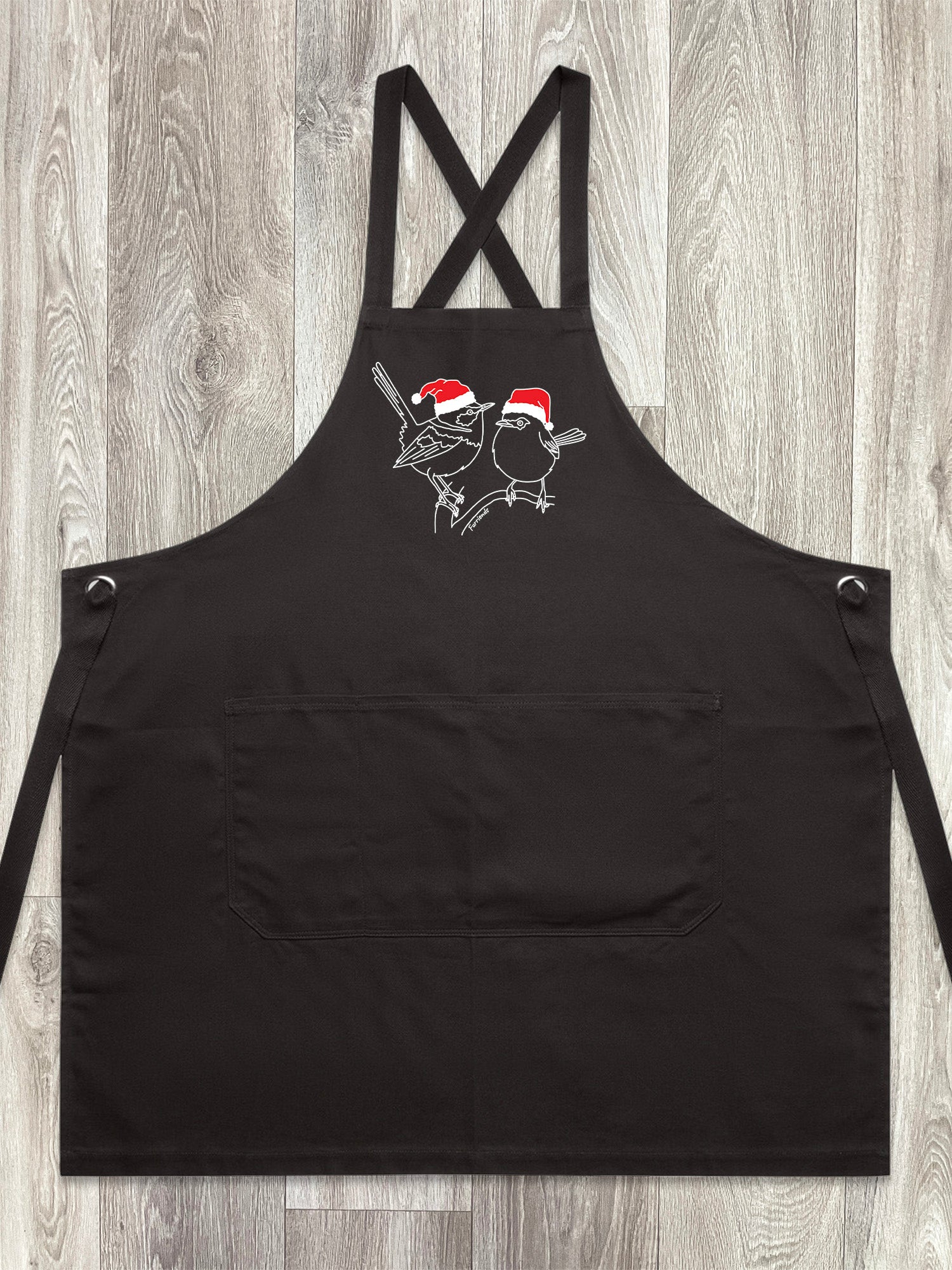 Superb Fairy Wren Christmas Edition Jarrah Crossback Apron