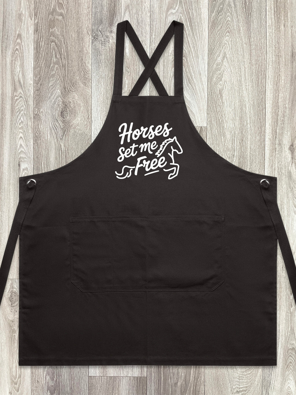 Horses Set Me Free Jarrah Crossback Apron
