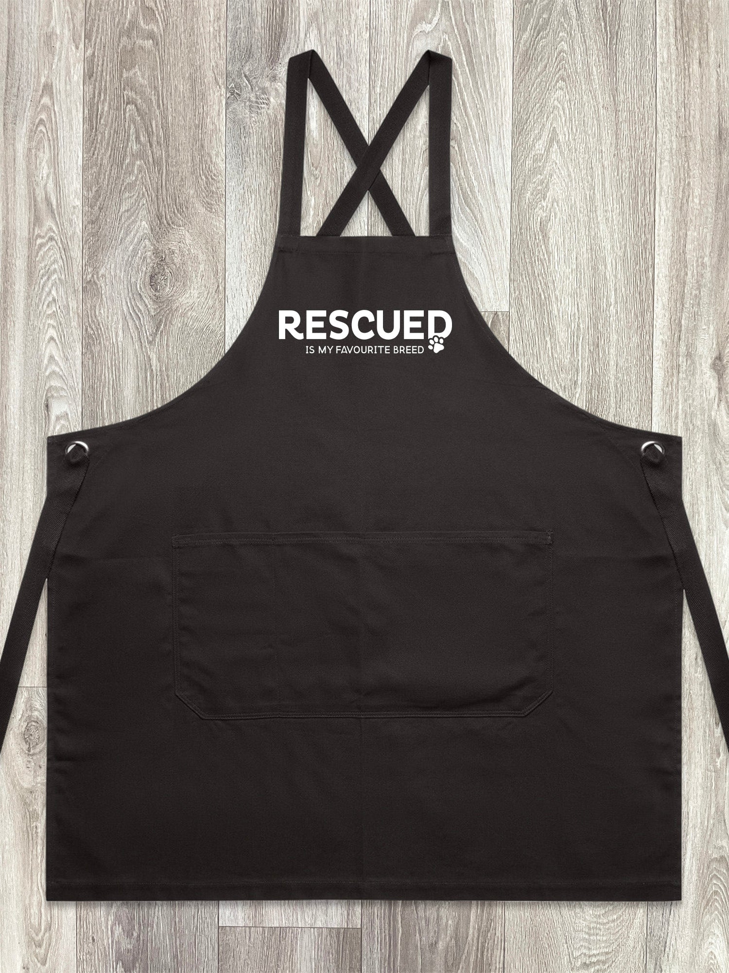 Rescued Is My Favourite Breed Jarrah Crossback Apron