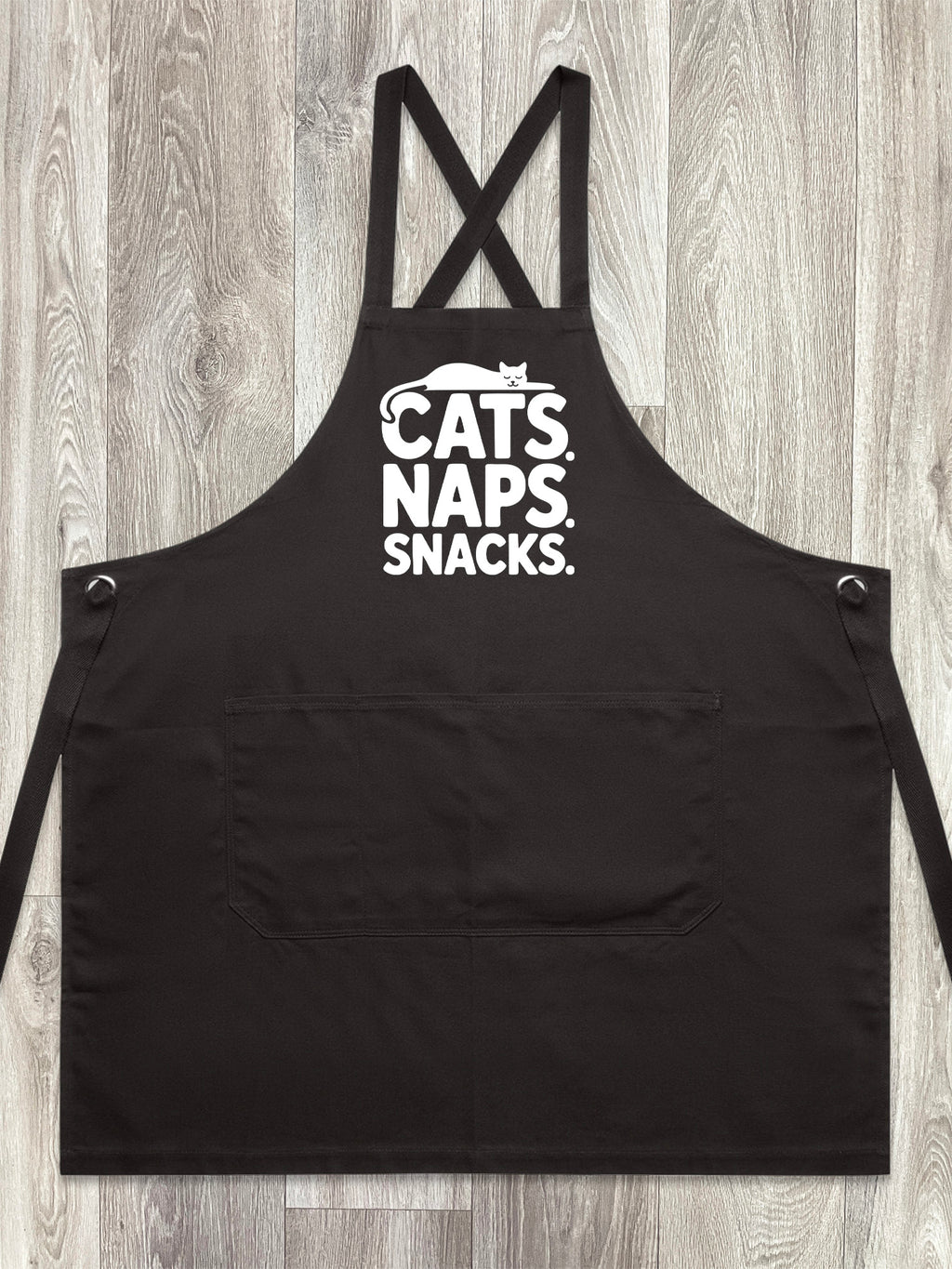 Cats. Naps. Snacks. Jarrah Crossback Apron