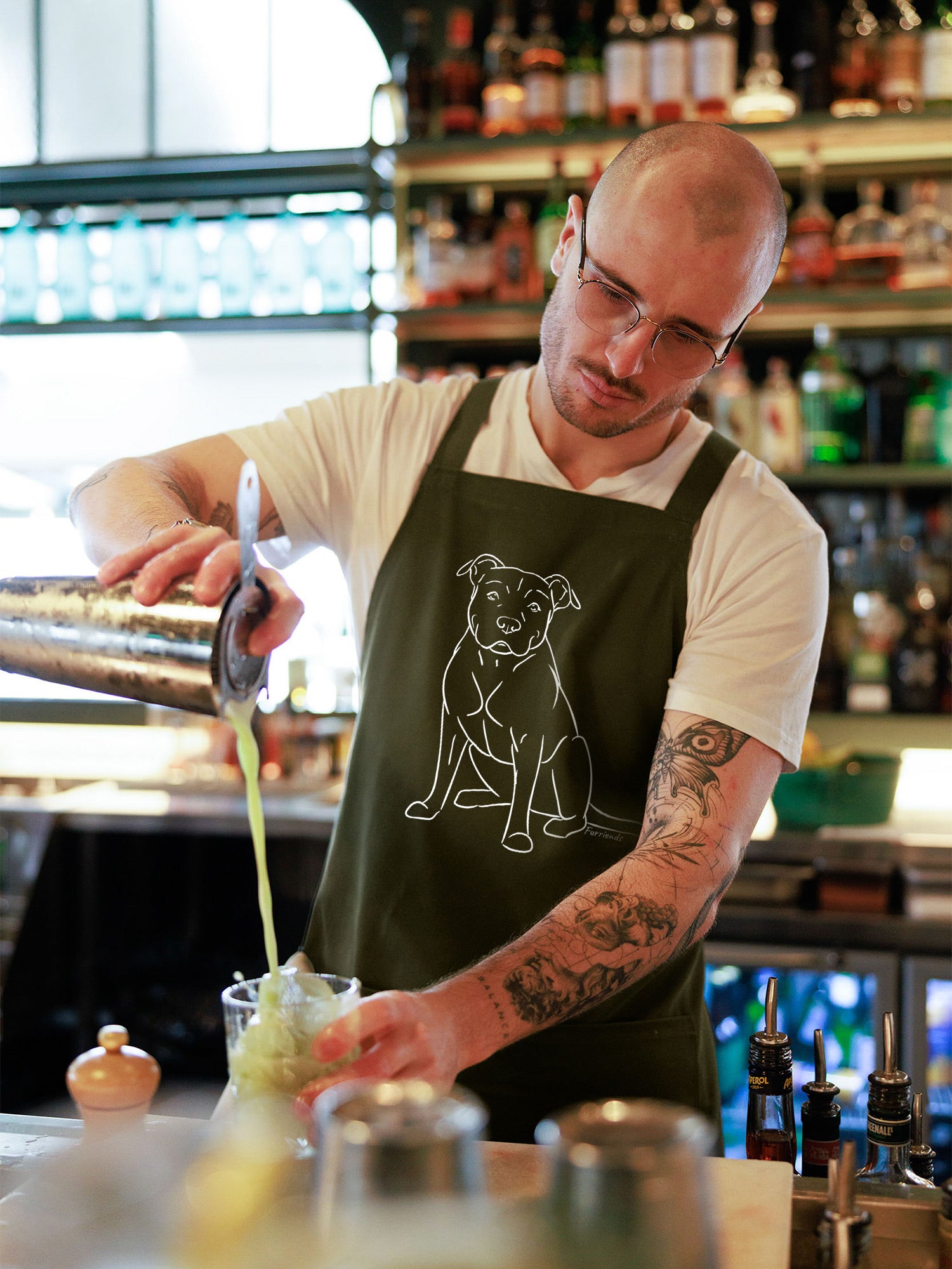 Dog Breed Jarrah Crossback Apron (Customisable)