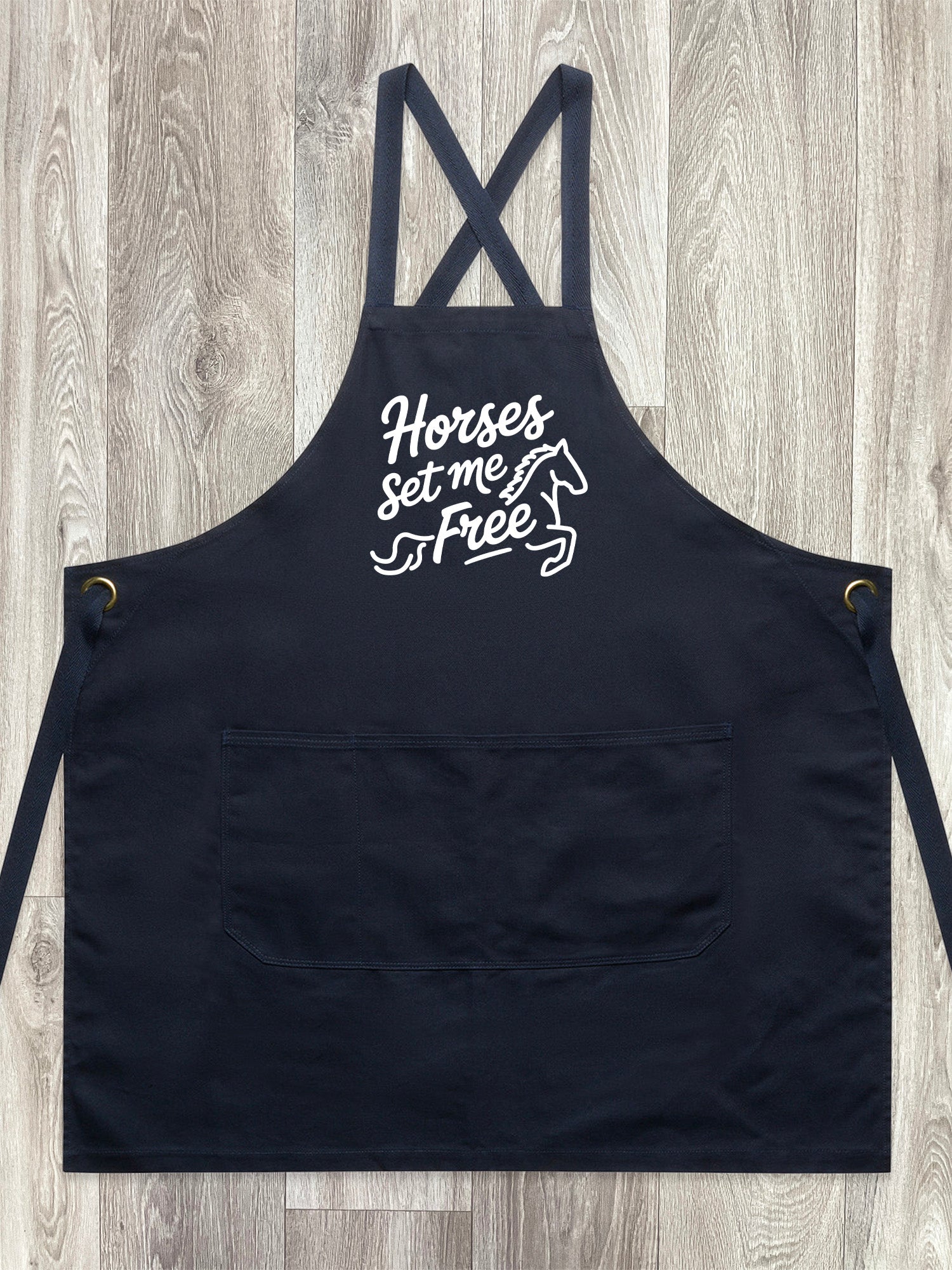 Horses Set Me Free Jarrah Crossback Apron