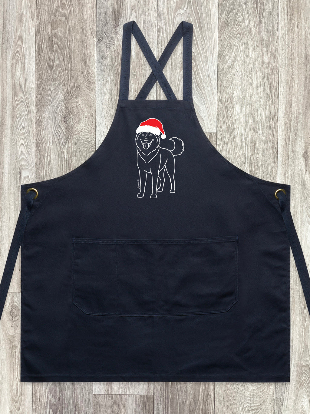 Husky Christmas Edition Jarrah Crossback Apron