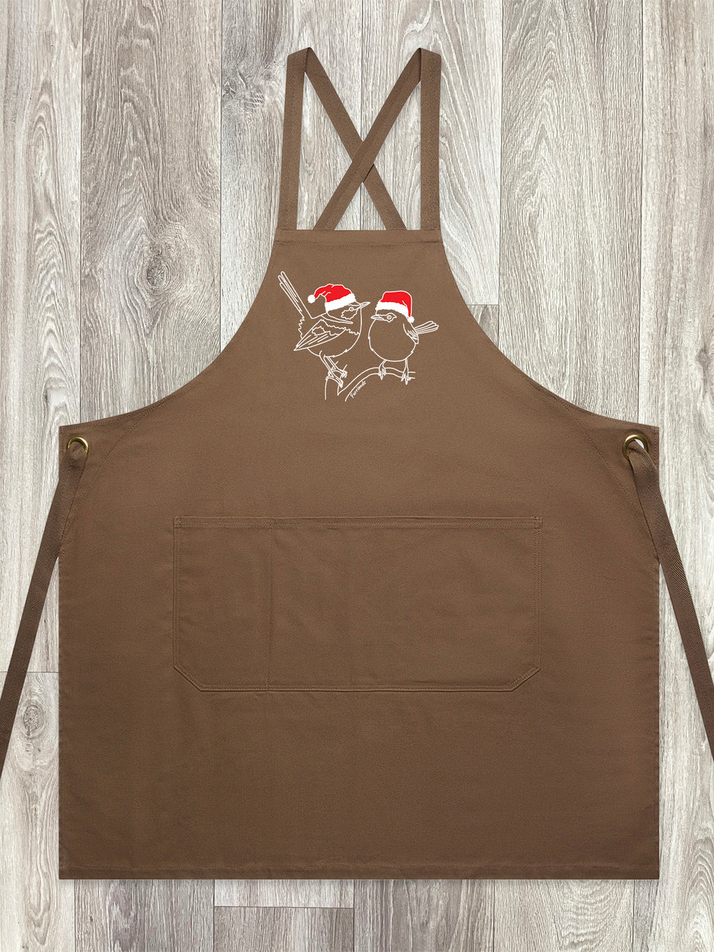 Superb Fairy Wren Christmas Edition Jarrah Crossback Apron