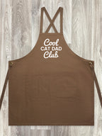 Cool Cat Dad Club Signature Script Jarrah Crossback Apron