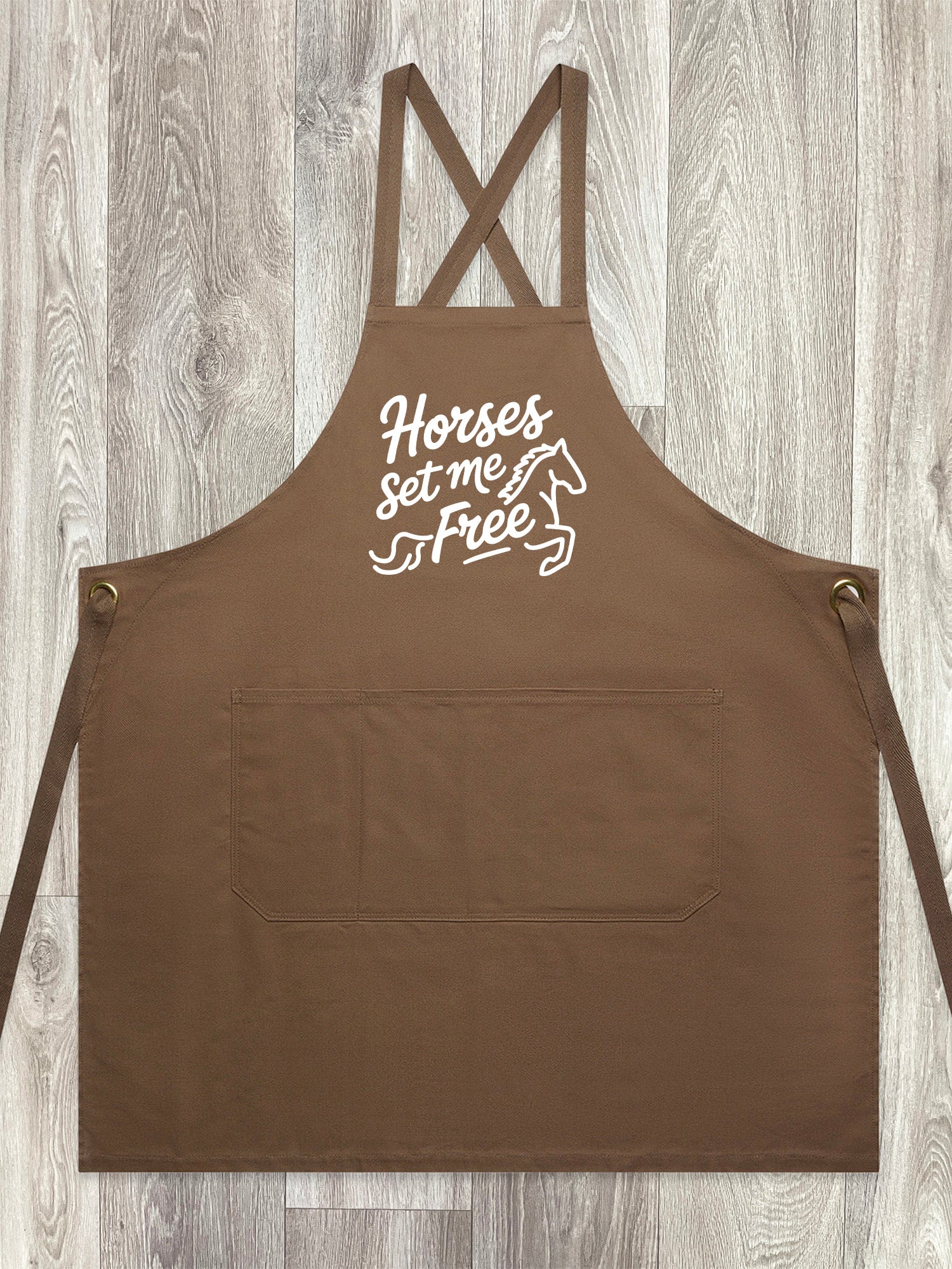 Horses Set Me Free Jarrah Crossback Apron