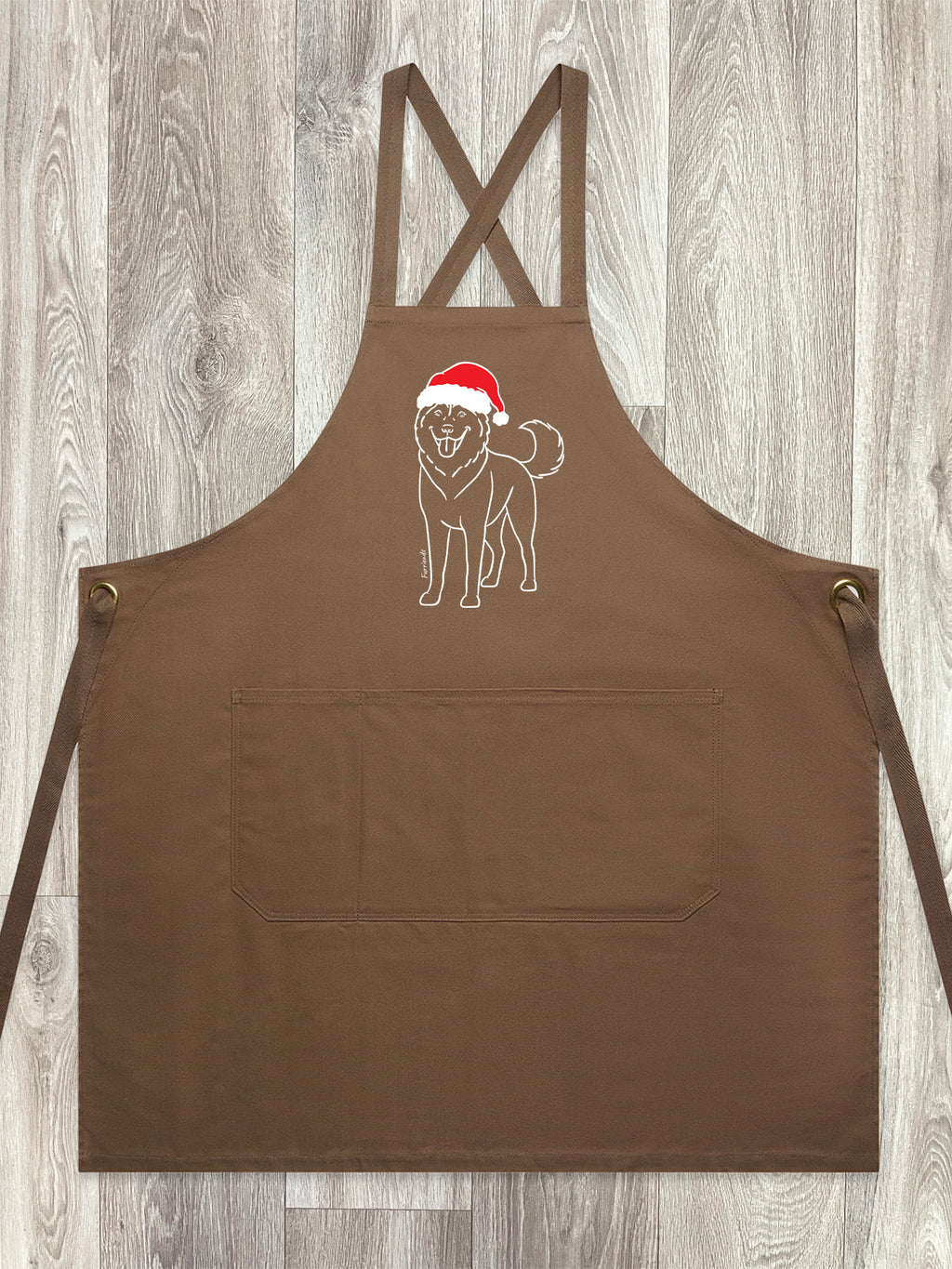 Husky Christmas Edition Jarrah Crossback Apron