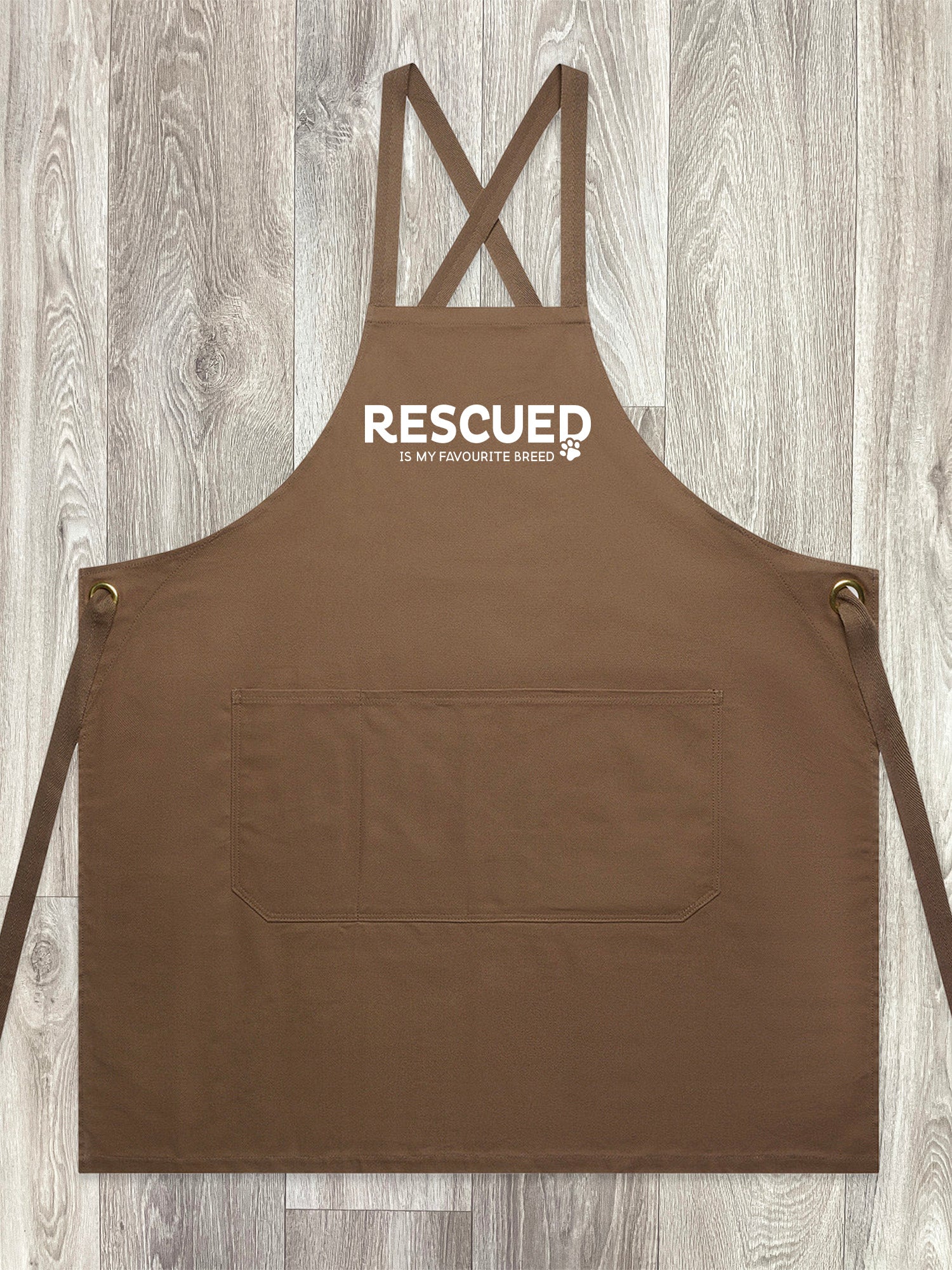 Rescued Is My Favourite Breed Jarrah Crossback Apron