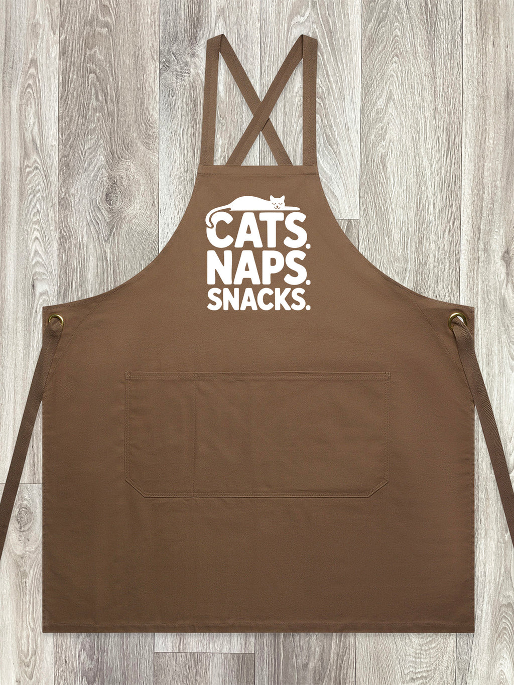 Cats. Naps. Snacks. Jarrah Crossback Apron