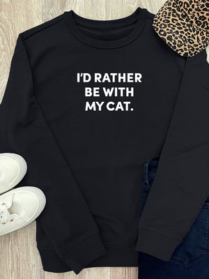 I'd Rather Be With My Cat. Classic Jumper