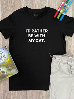 I'd Rather Be With My Cat. Youth Tee