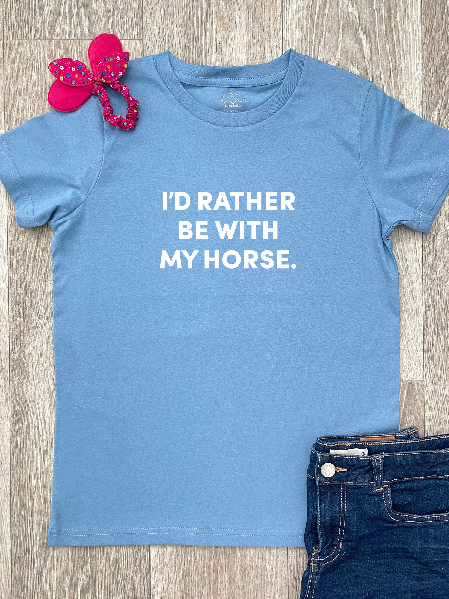 I'd Rather Be With My Horse. Youth Tee
