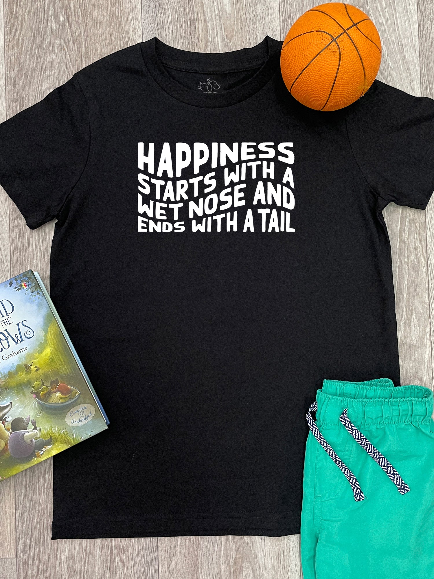 Happiness Starts With A Wet Nose And Ends With A Tail Youth Tee