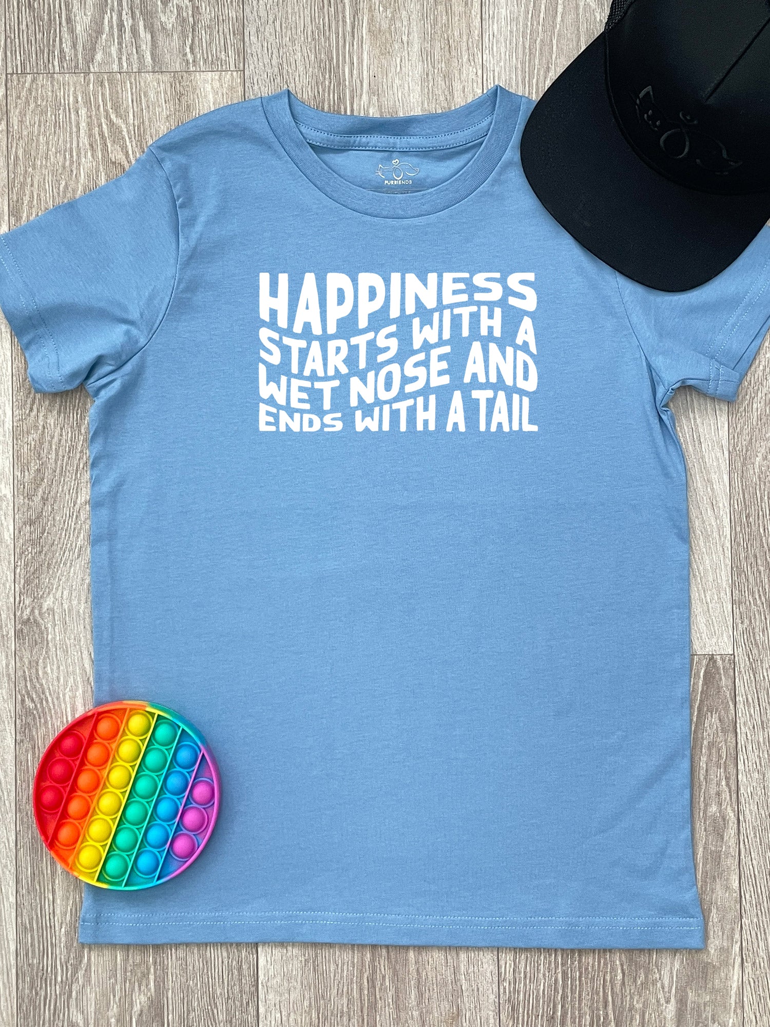 Happiness Starts With A Wet Nose And Ends With A Tail Youth Tee