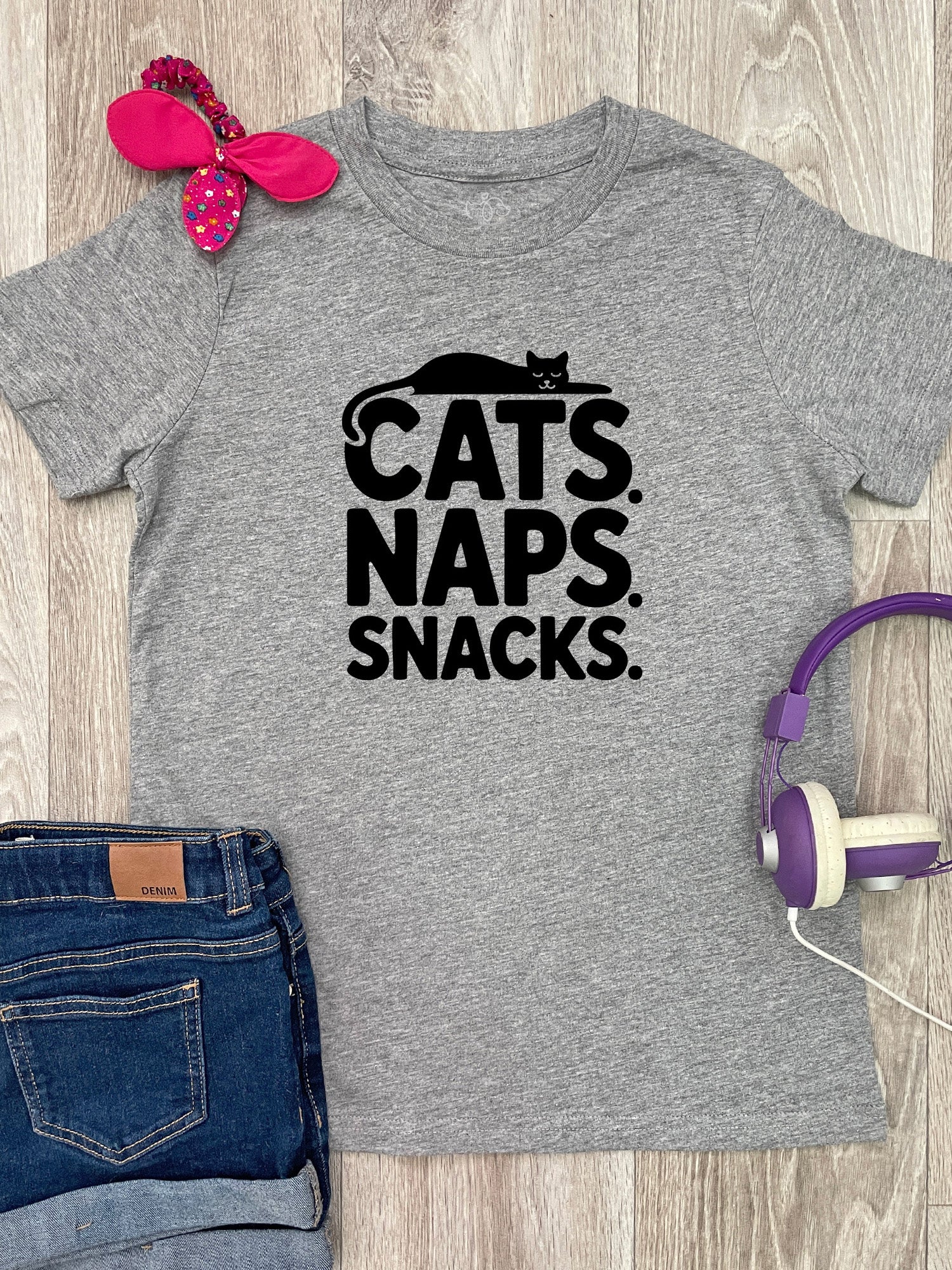 Cats. Naps. Snacks. Youth Tee