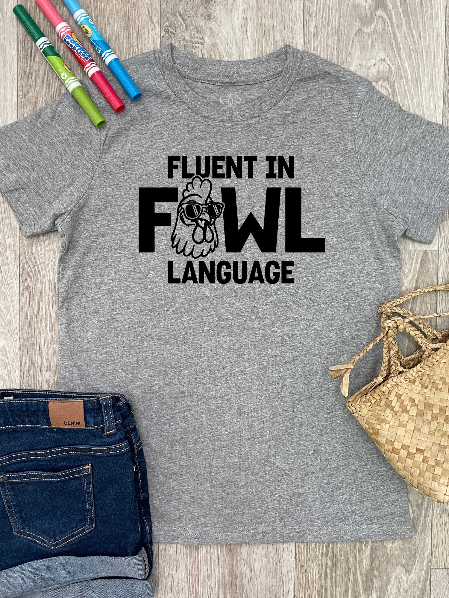 Fluent In Fowl Language Youth Tee
