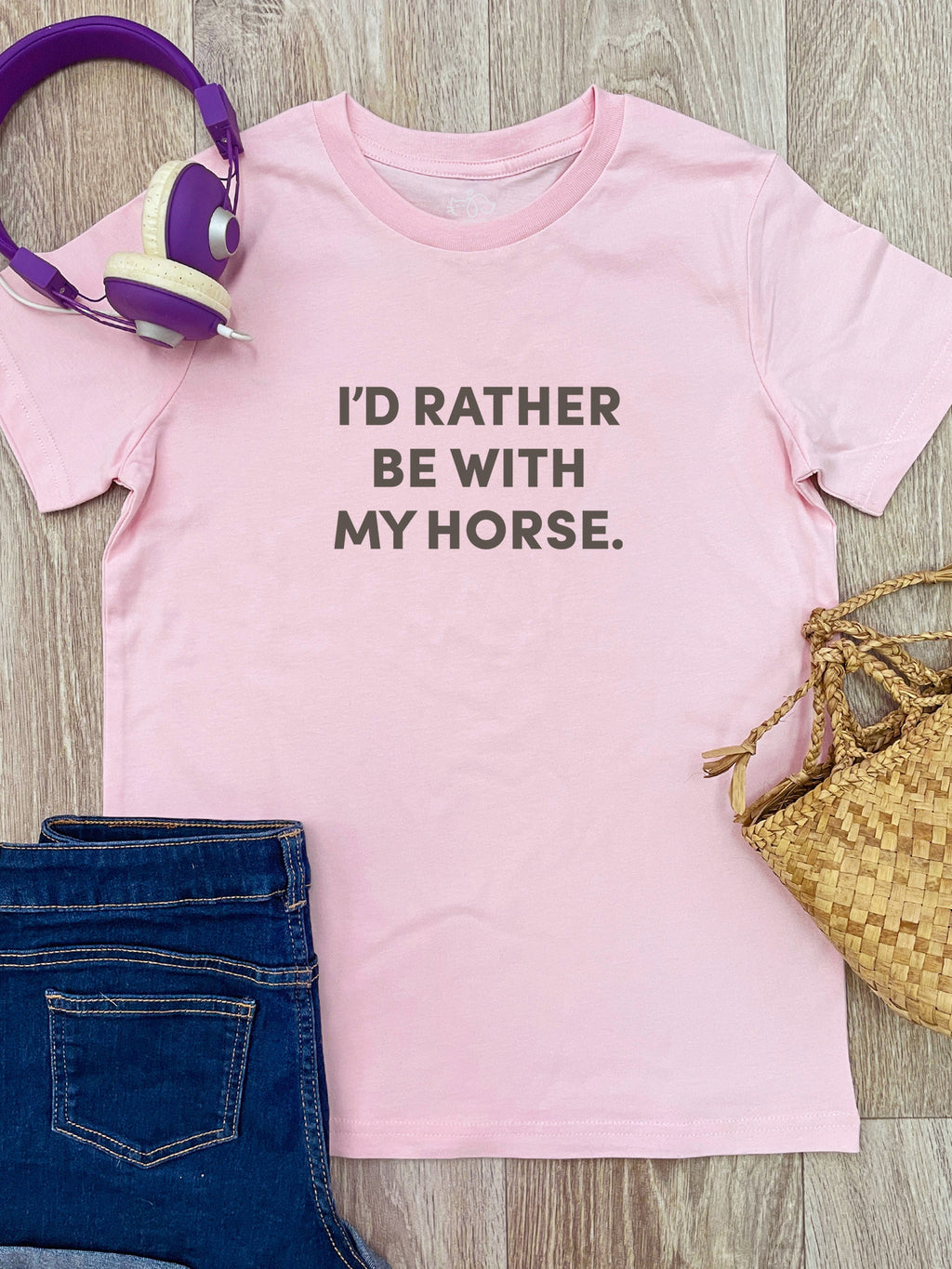 I'd Rather Be With My Horse. Youth Tee