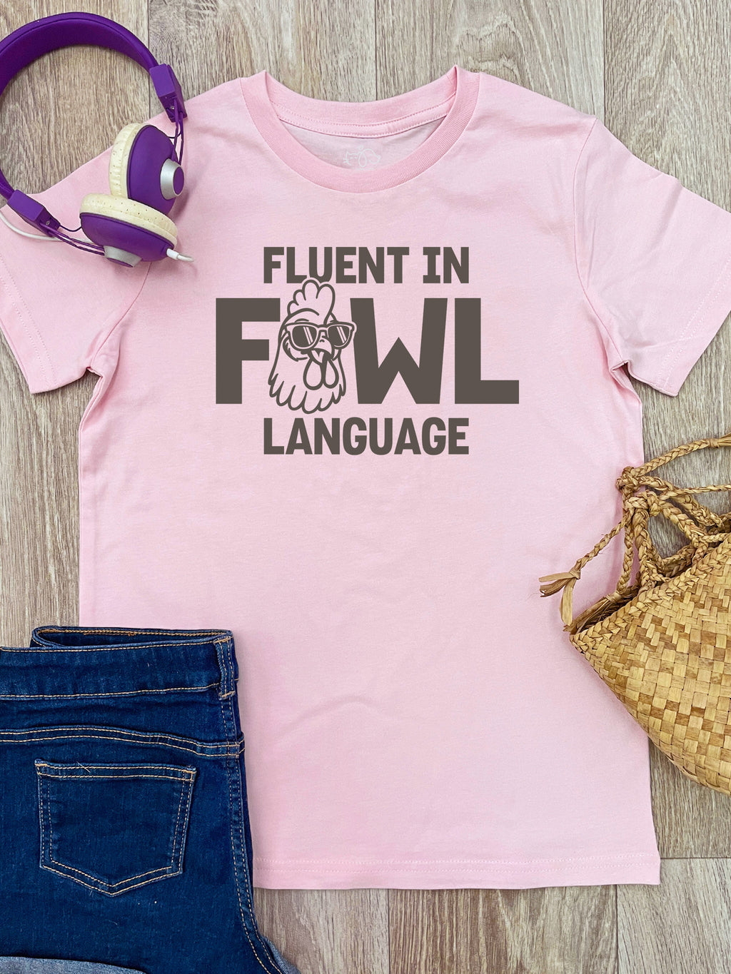 Fluent In Fowl Language Youth Tee
