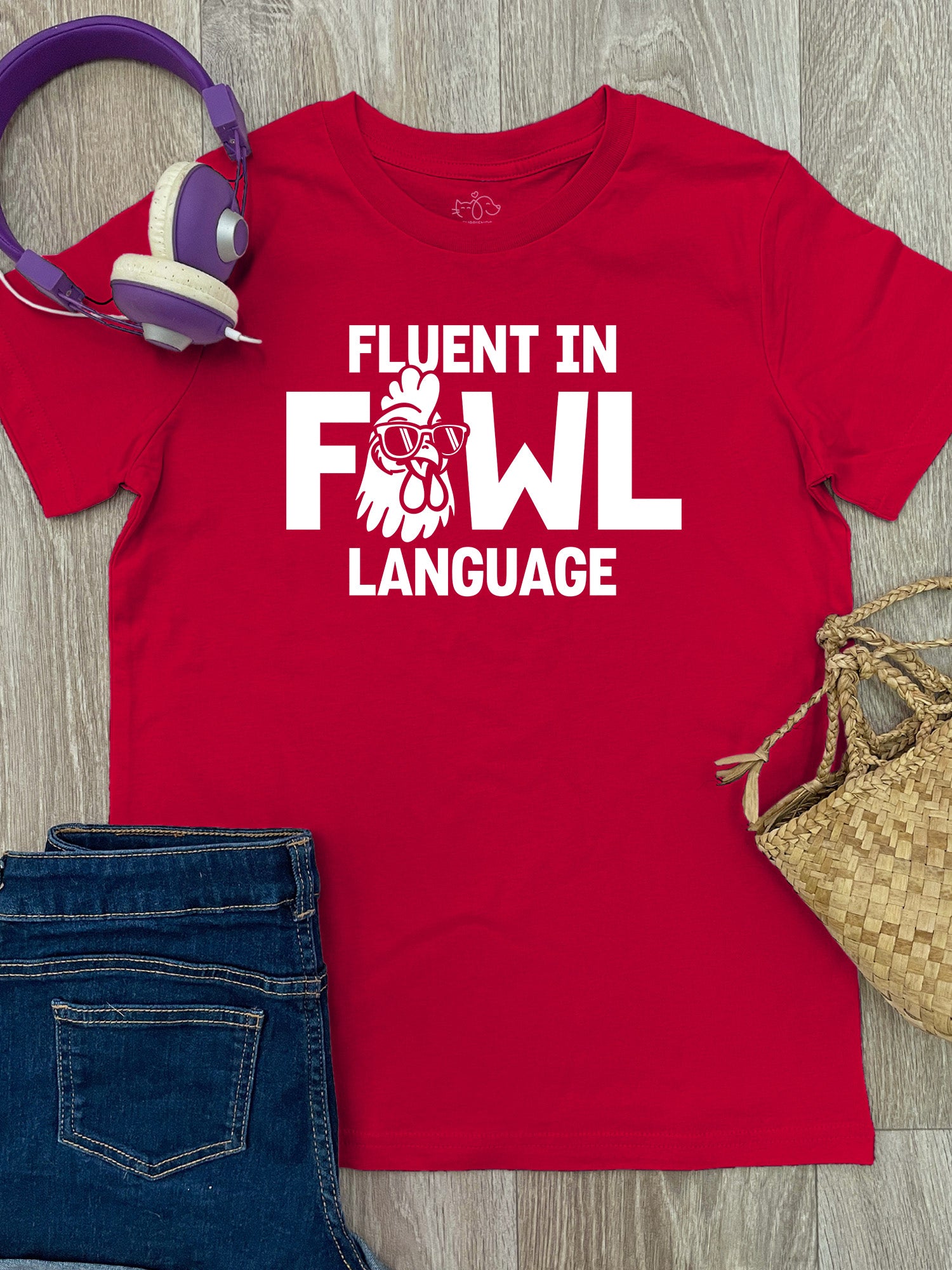 Fluent In Fowl Language Youth Tee