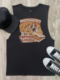 Motivated By Puppies & Pizza Axel Drop Armhole Tank